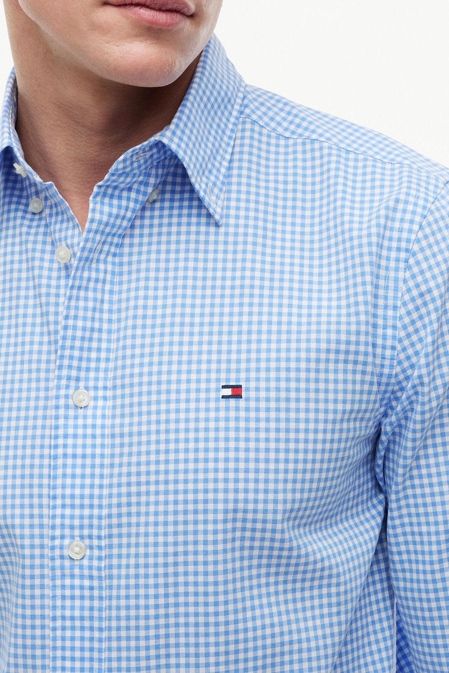 FLEX POPLIN GINGHAM BLUE SPELL/CHECK 5