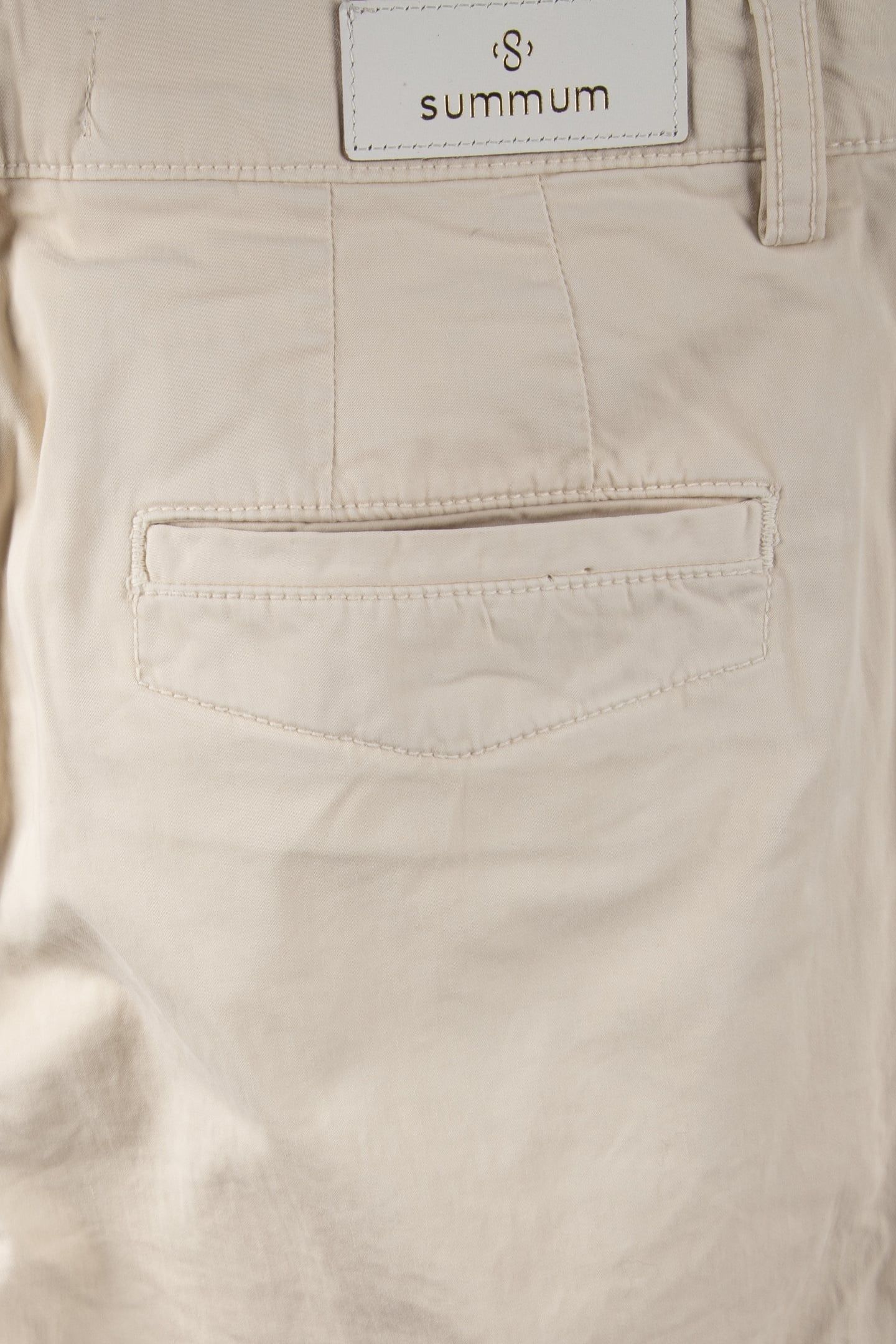 SLIM CHINO PEACH STRETCH SATEEN IVORY 5