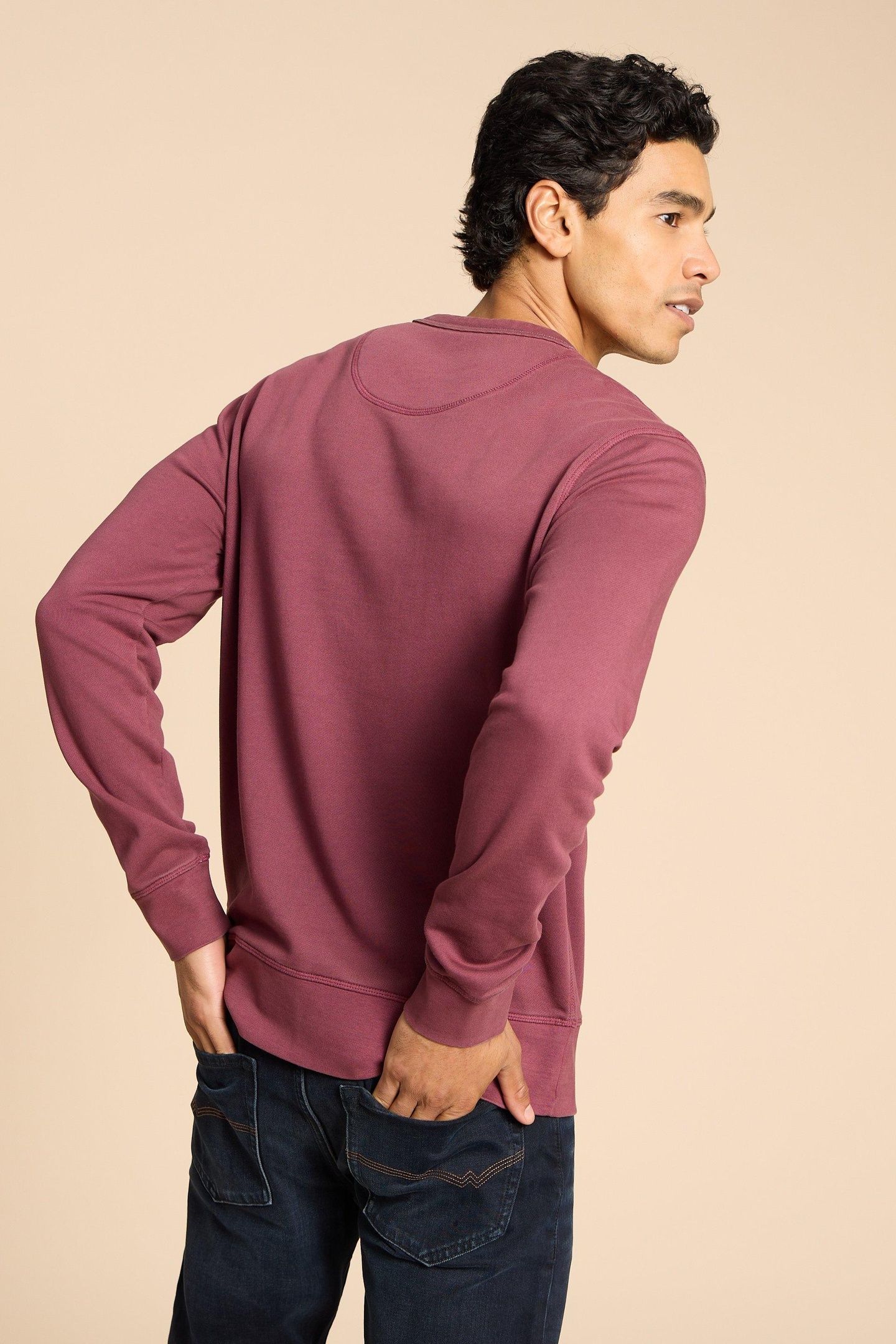 CREW NECK SWEAT MID PLUM 3