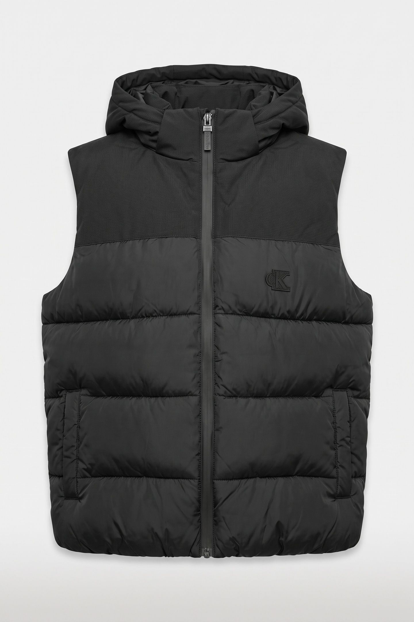 BOYS TONAL BLOCK PADDED VEST BLACK 2