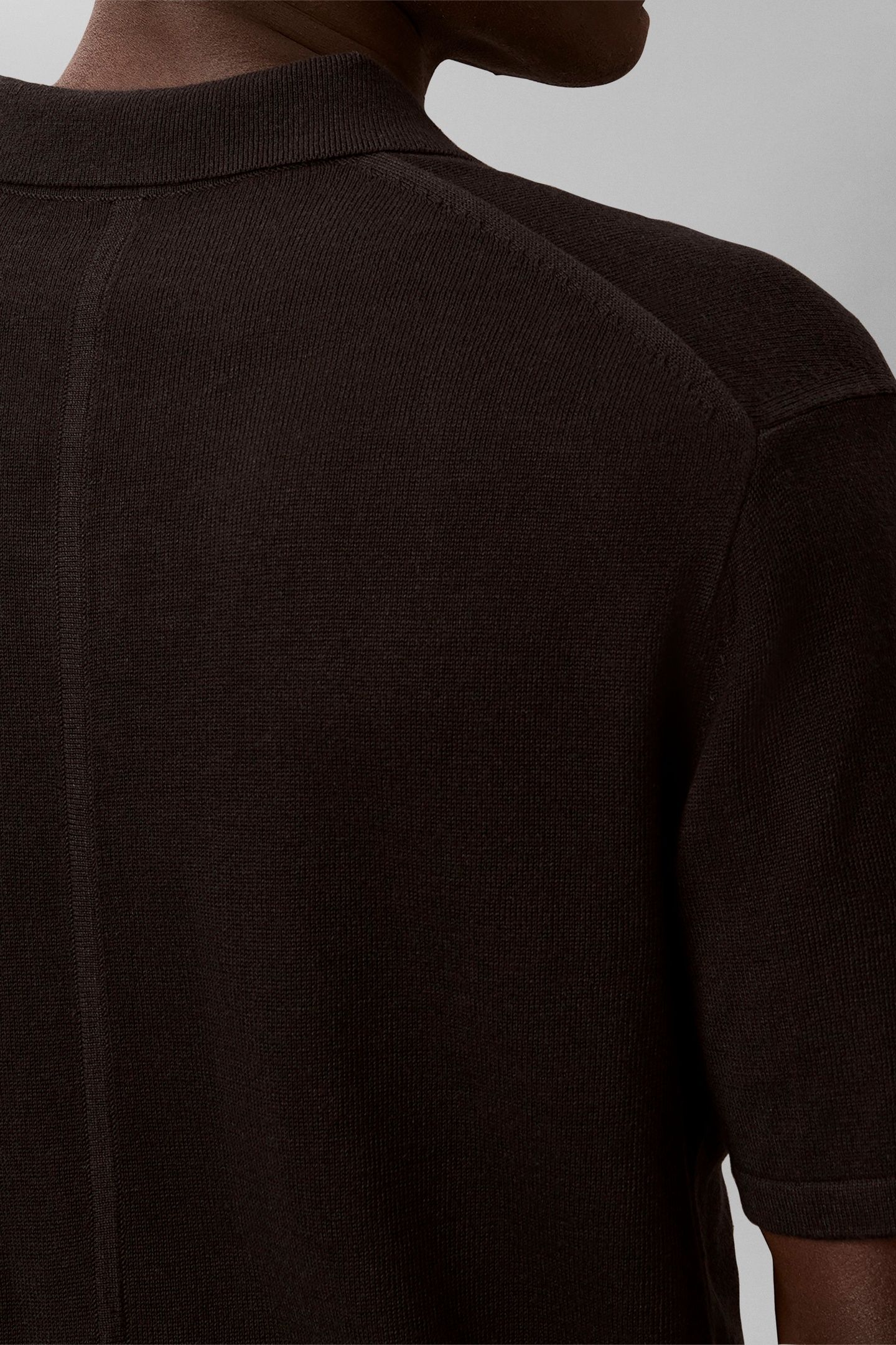 SS LINEN BLEND JOHNNY SWEATER BLACK 5
