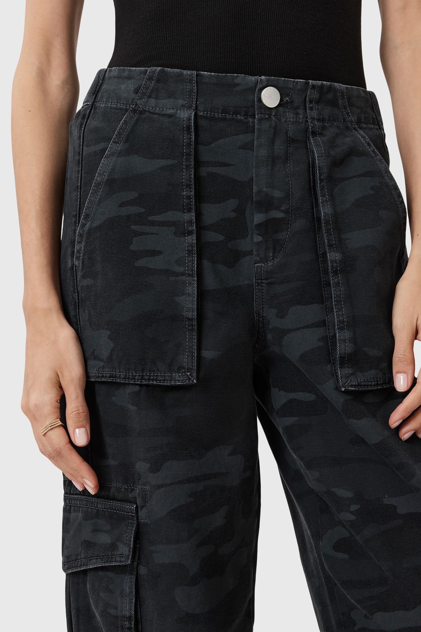 FREDA DENIM TROUSER CAMO INK BLUE 6