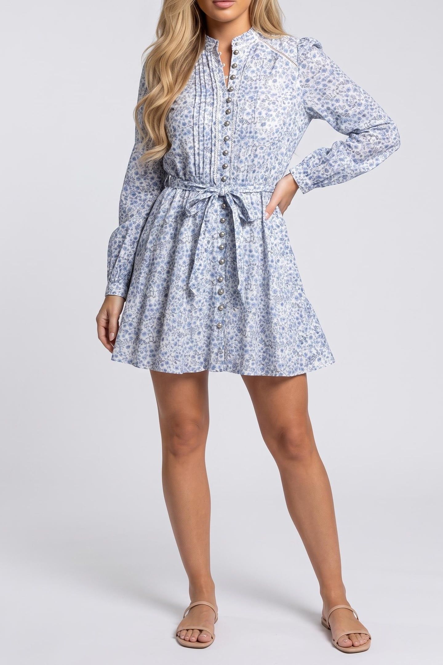 GUESS ECO ADÈLAIDE LS FLARE DR PETIT FLEUR PRINT 1