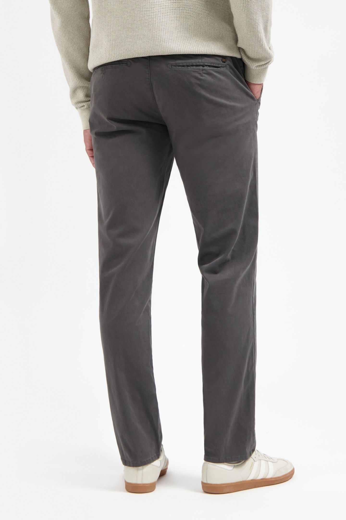 PANTS STRETCH GARMENT DYED DARK GREY 5