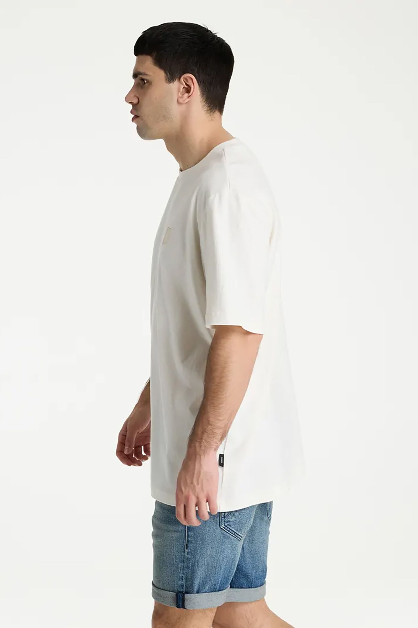 ETHAN LINEN T-SHIRT SHORT SLEEVE MARSHMALLOW 2