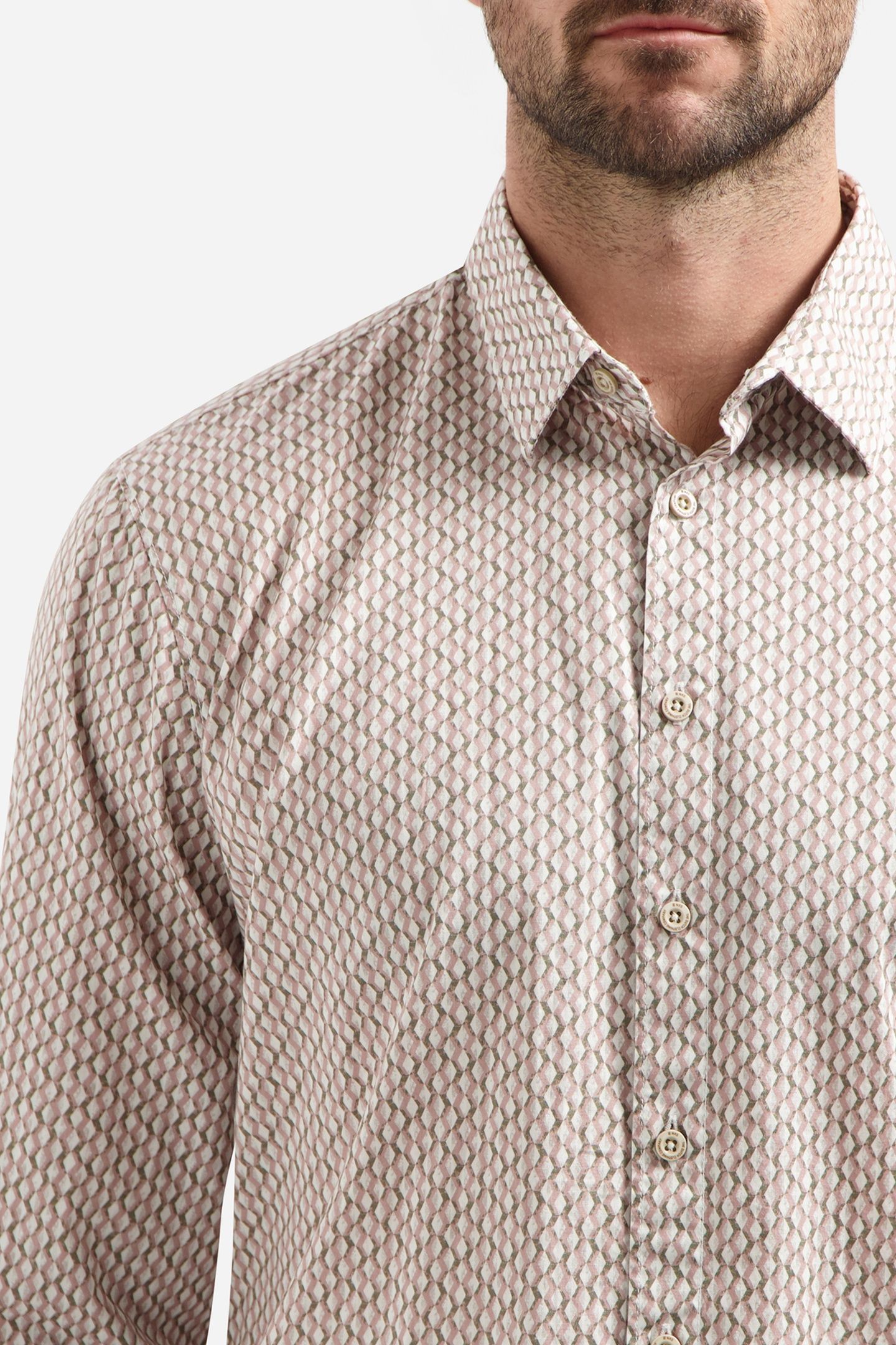 SHIRT STRETCH ALLOVER PRINTED WHITE 7