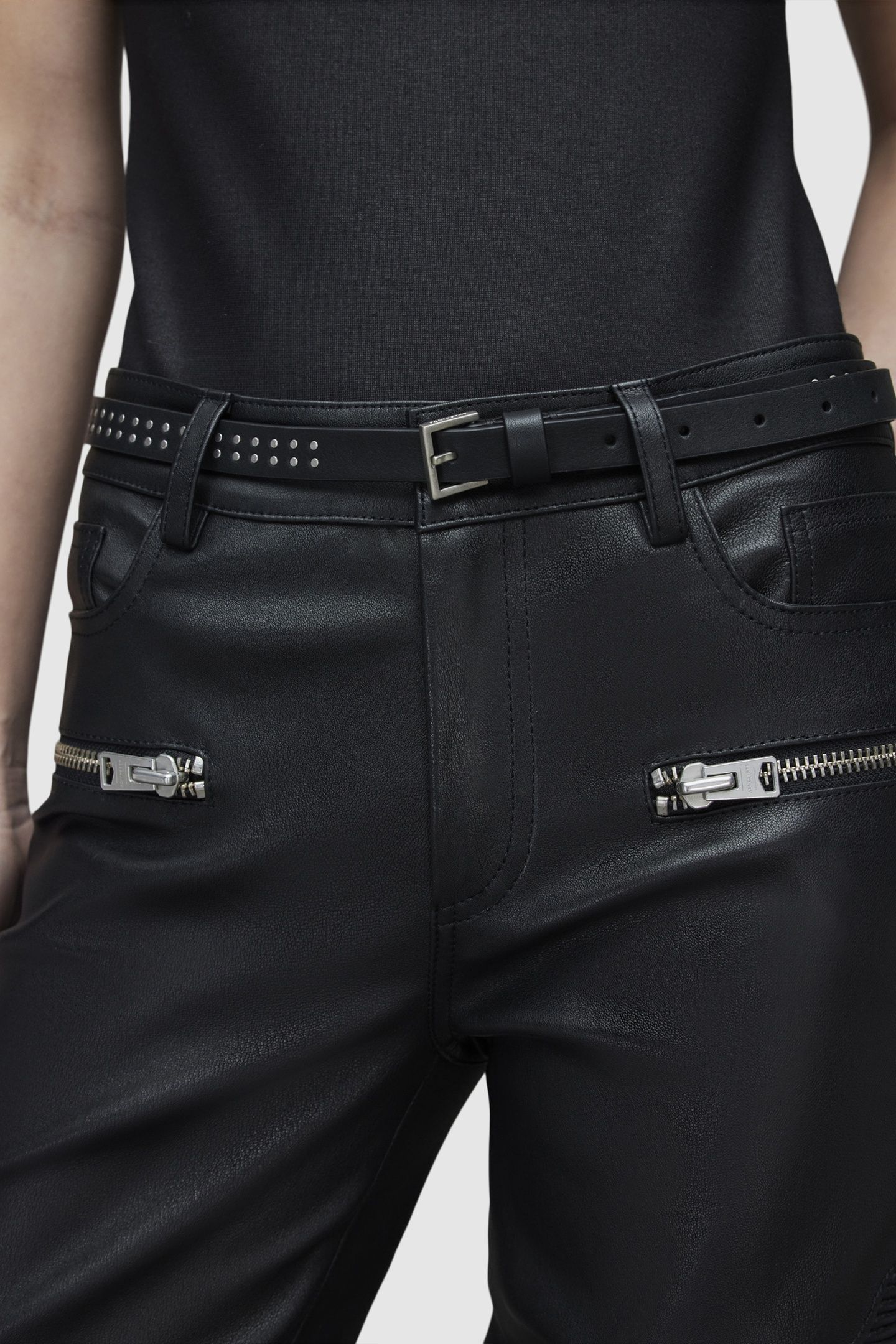 PENNY SKINNY BELT BLK/ANTIQUE NICKEL 3