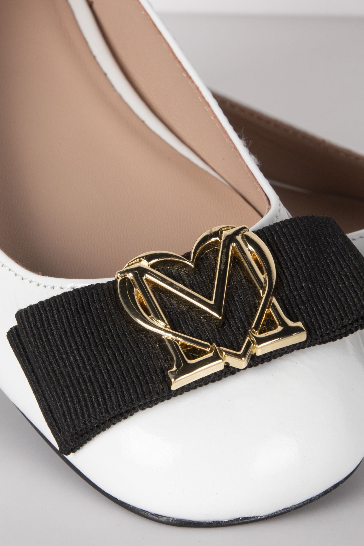 PATENT-LEATHER BALLET FLATS WHITE 6