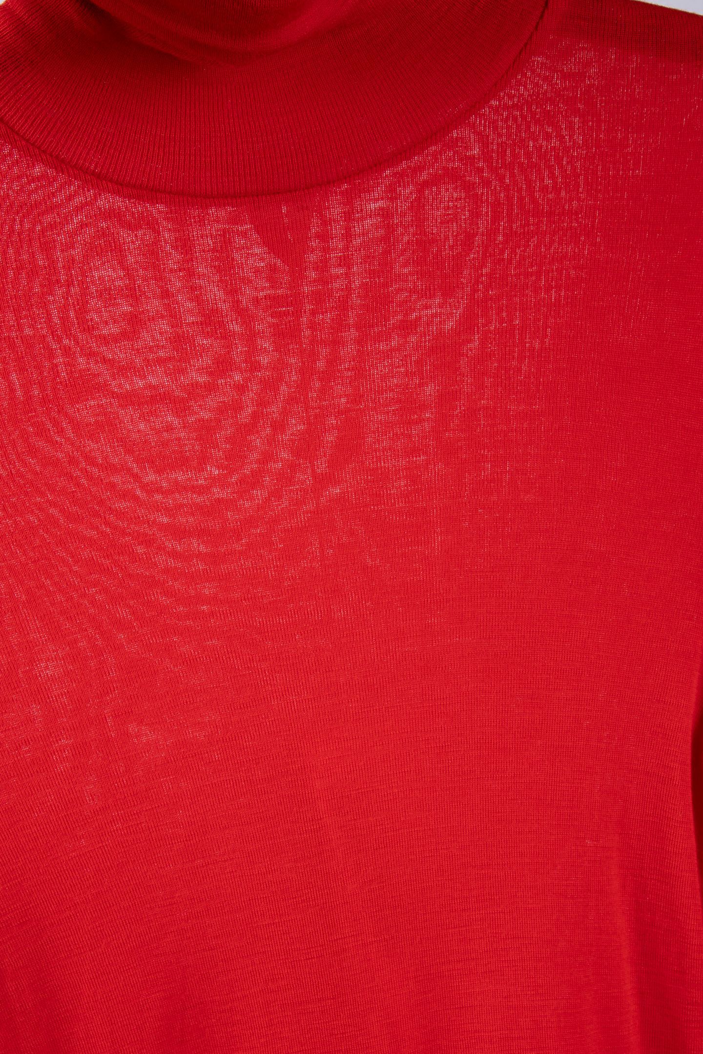 MALENA WOOL RIB TURTLENECK RED 4