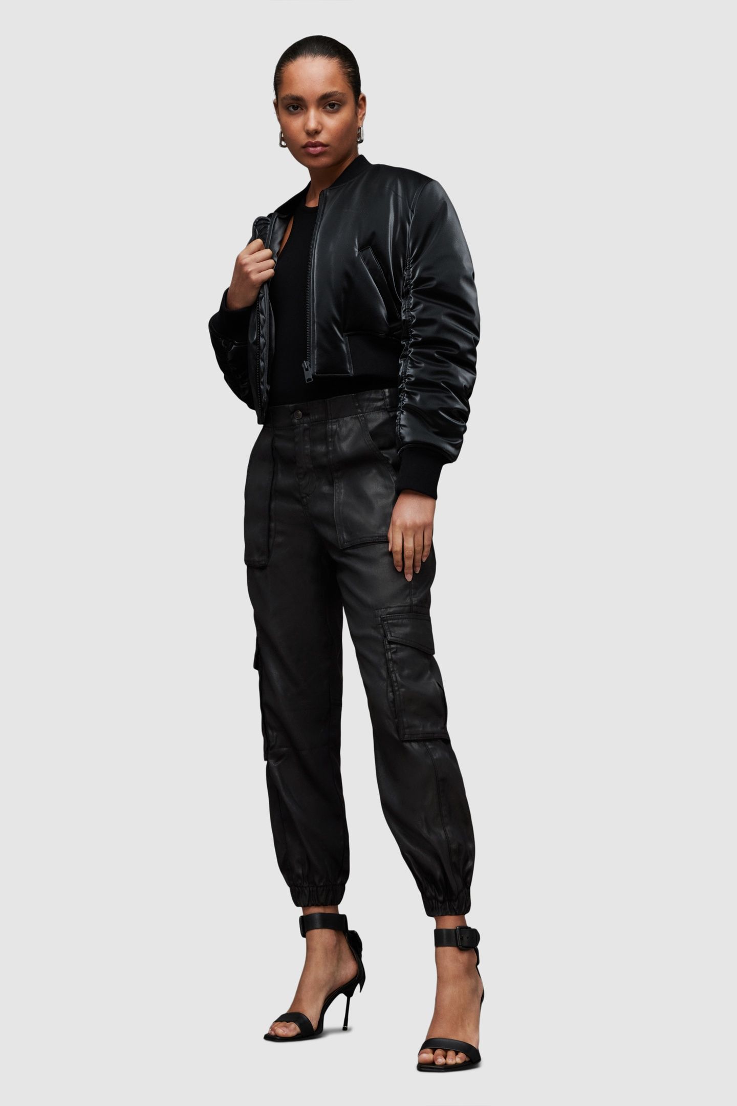 FRIEDA COATED TROUSE BLACK 2