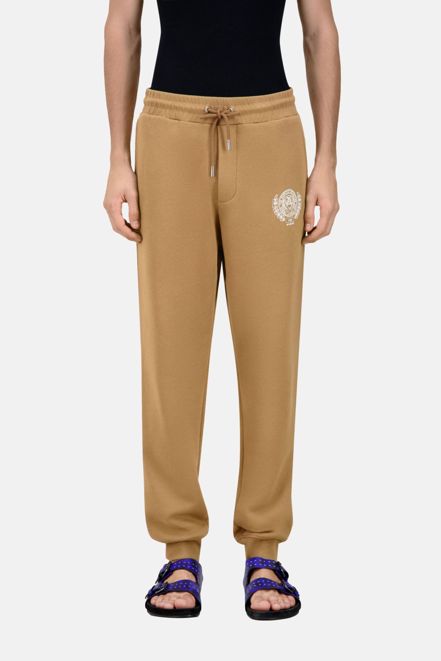 JOGGING SHORTS WITH PRINTED TK LOGO LIGHT BROWN 3
