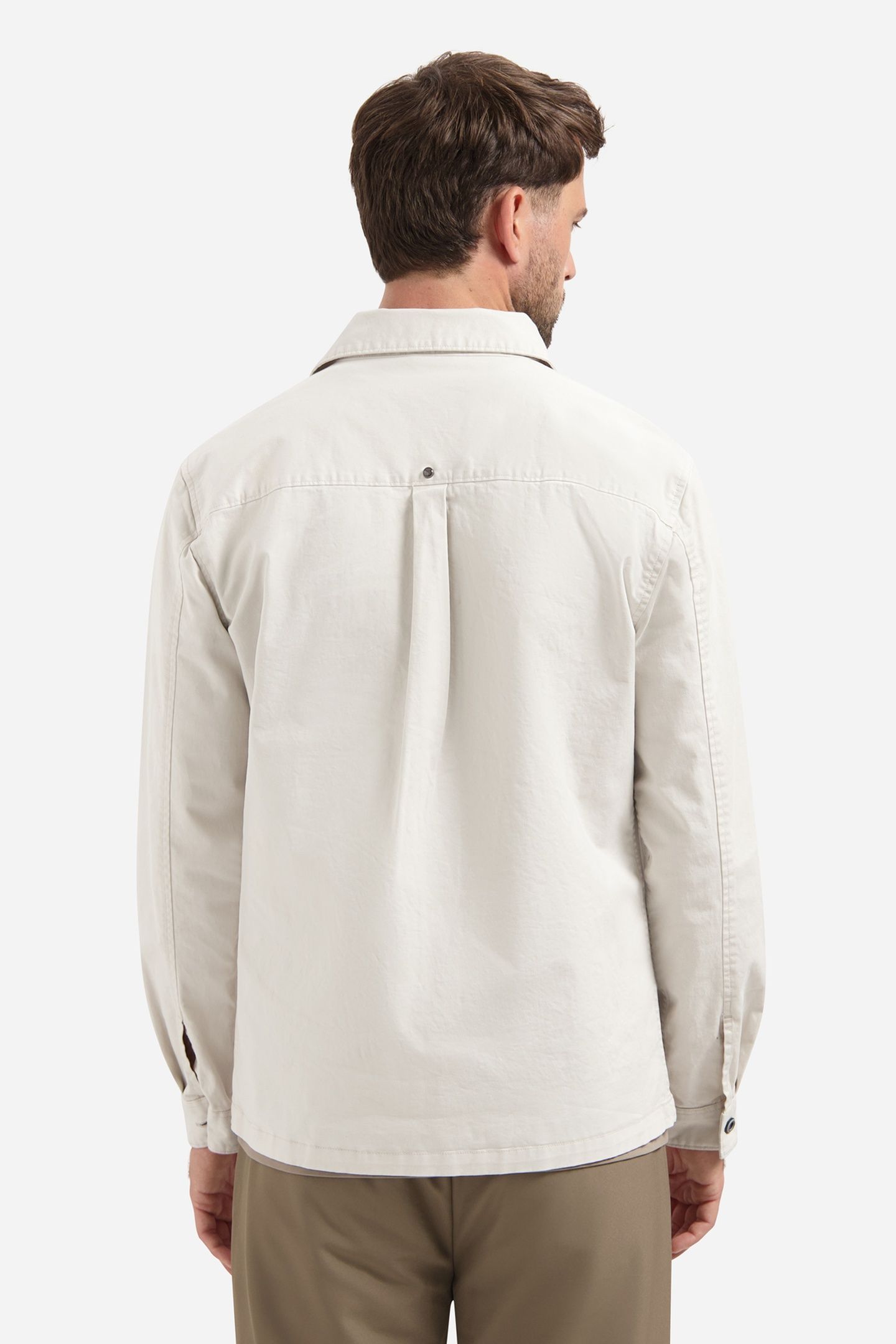 OVERSHIRT BUTTONS STRETCH CHALK 2