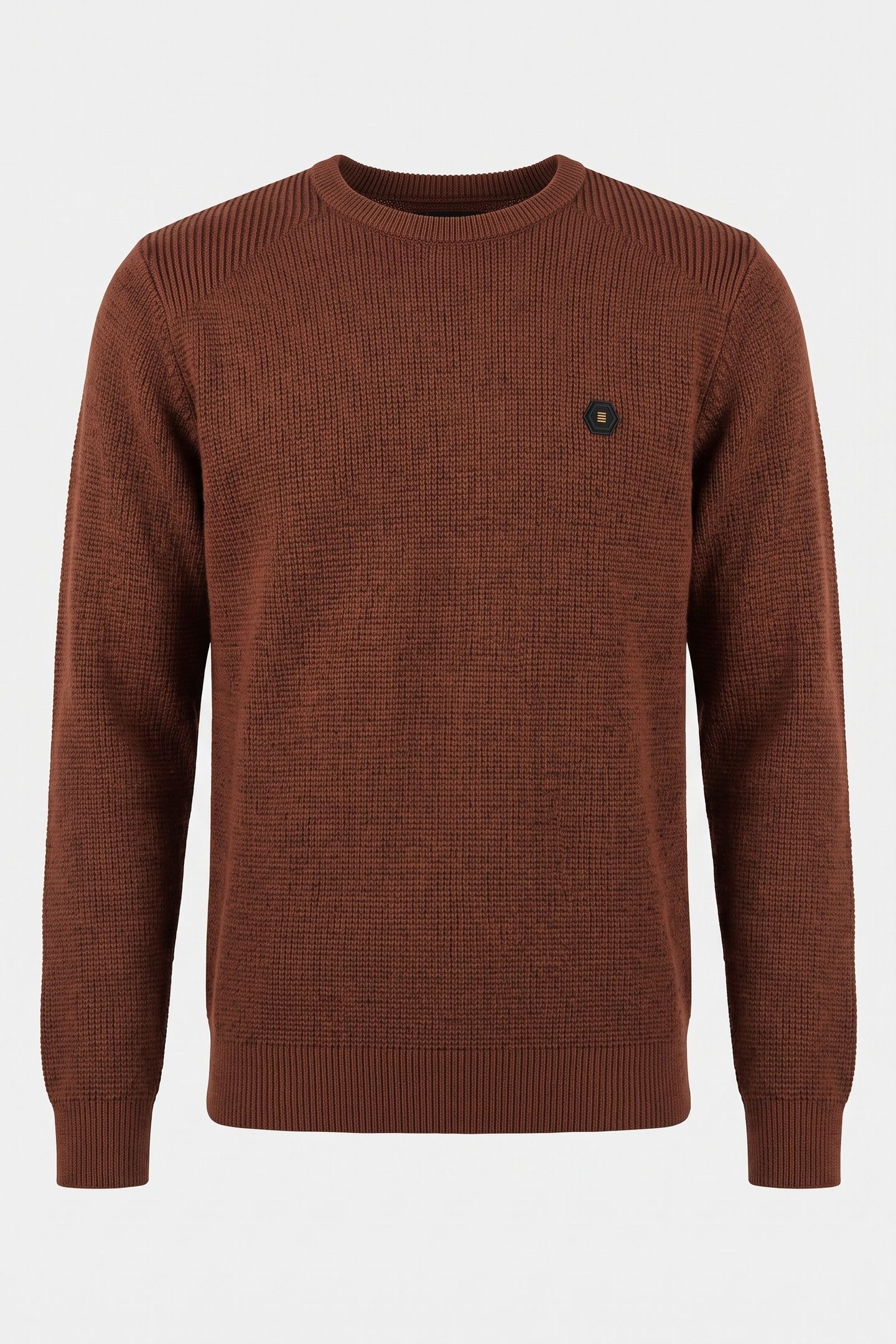 PULLOVER CREWNECK PLATED STRUCTURE KNIT TERRA 3