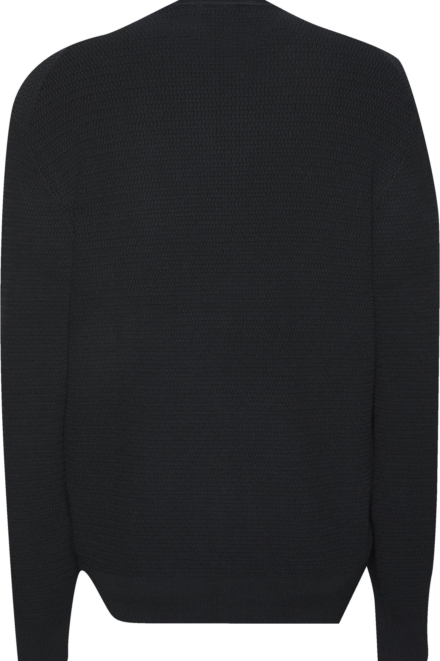 LS TEXTURE COTTON CREW NECK BLACK 5