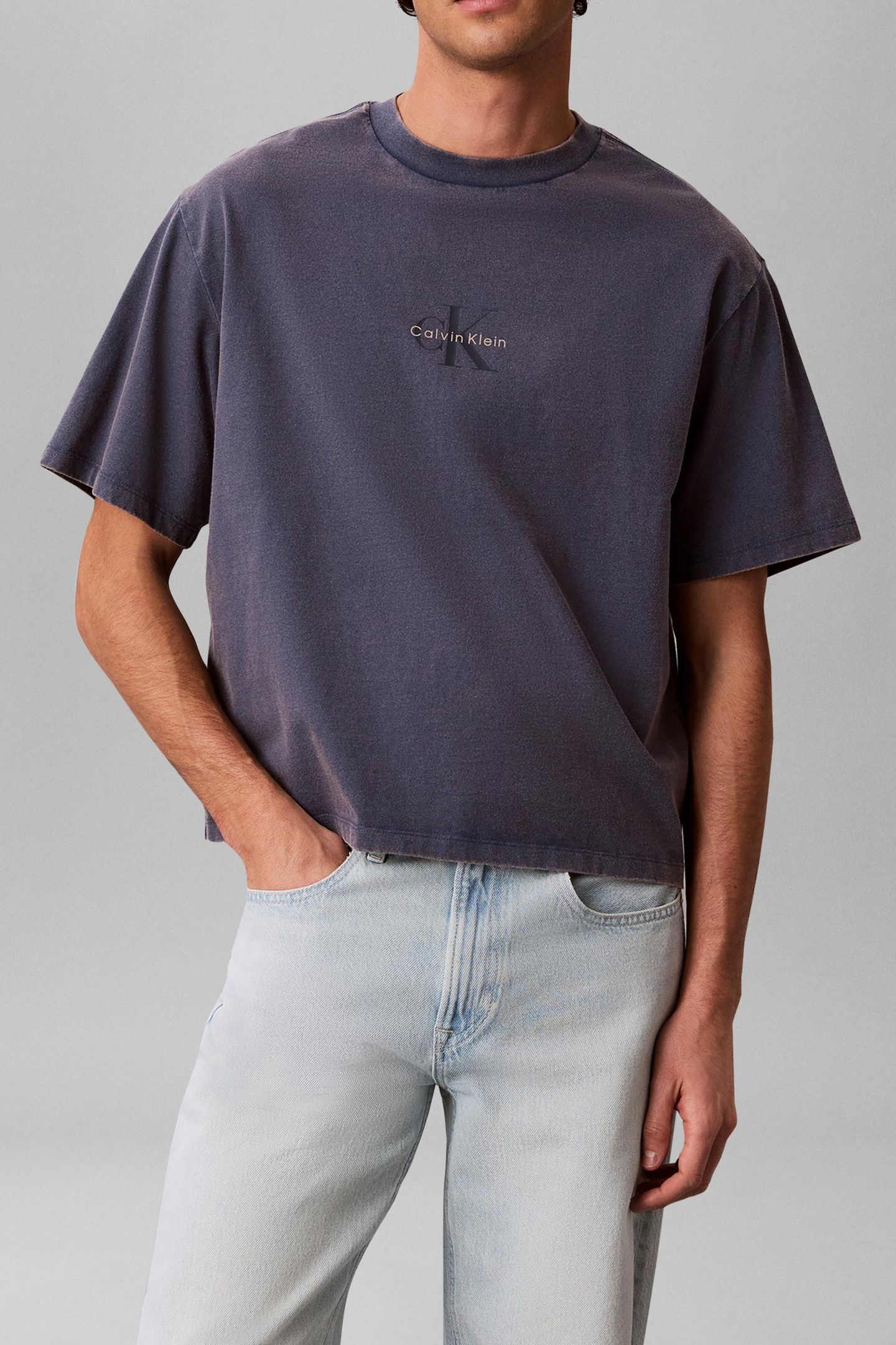 SHORT SLEEVE 90S FIT MONOLOGO TEE DARK DENIM 1