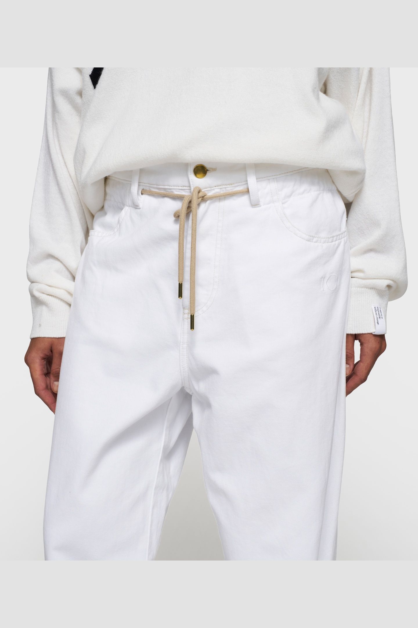 STRAIGHT LEG PANTS TWILL OPTIC WHITE 7