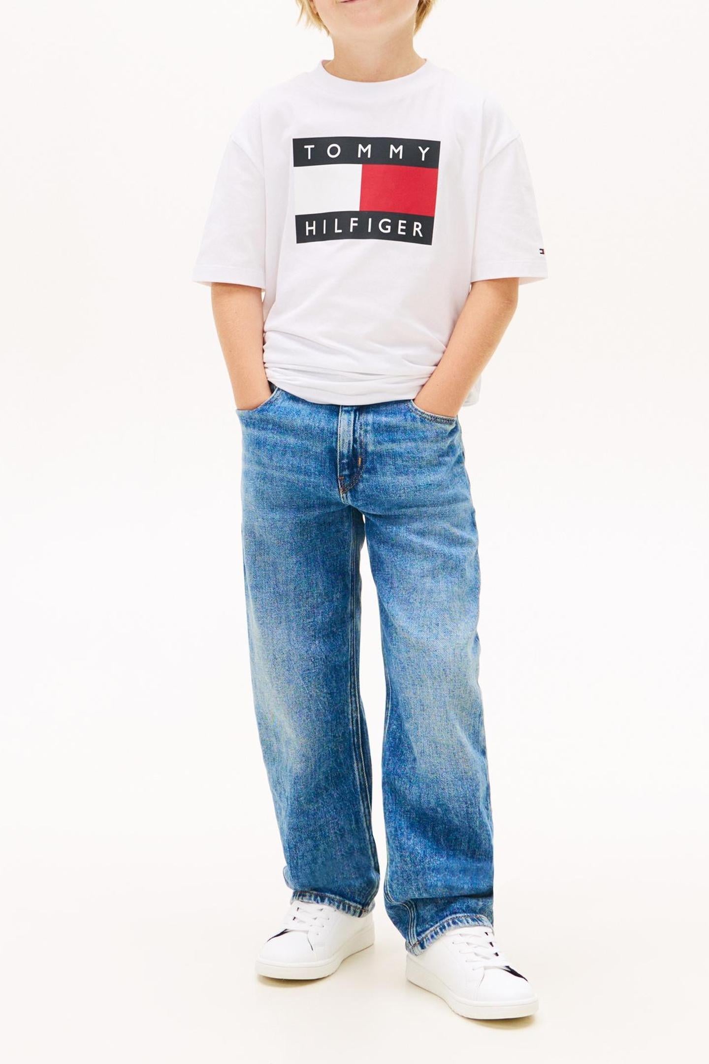 BOYS HERITAGE PRINTED FLAG WHITE 1
