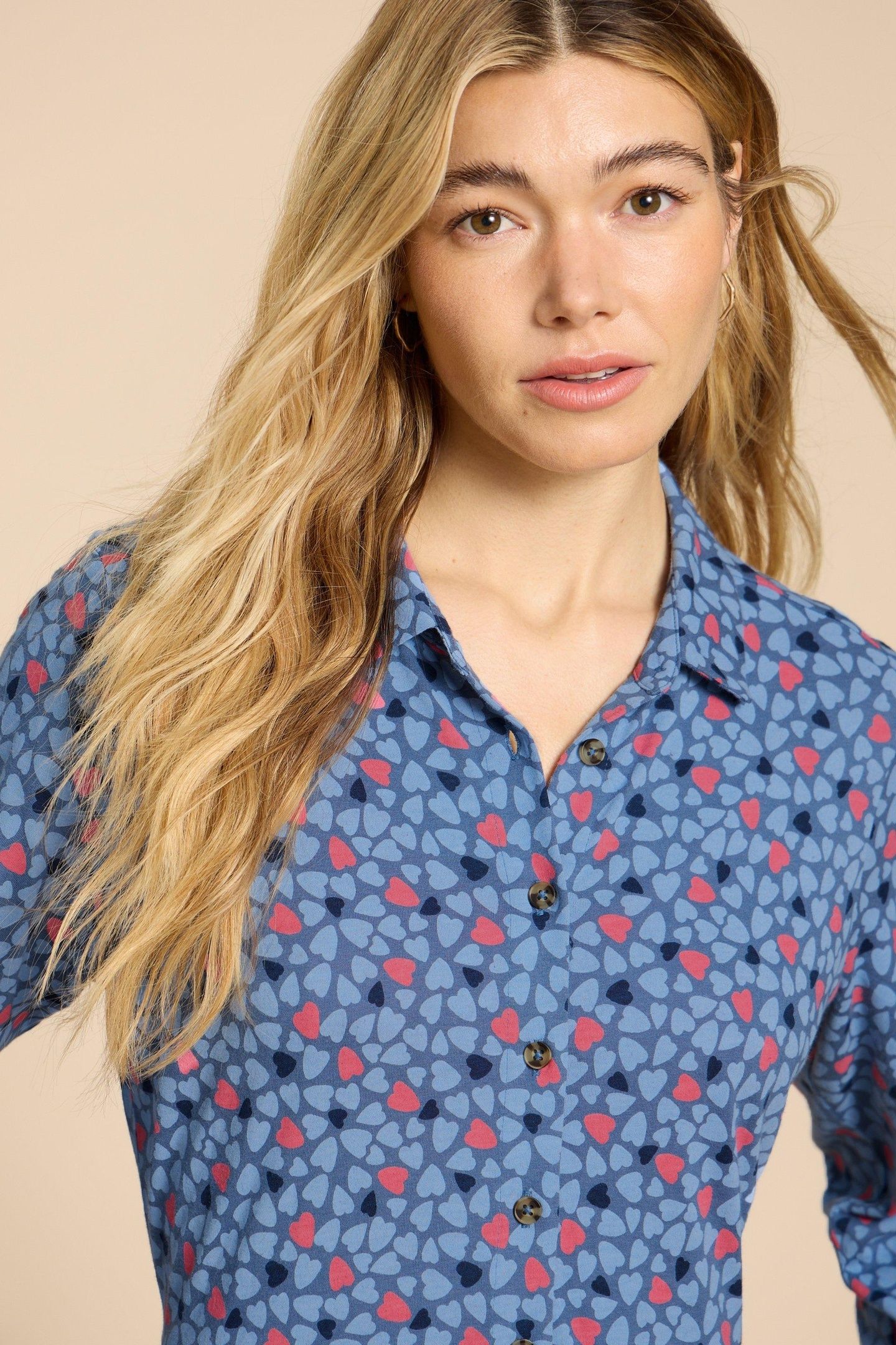 ADA JERSEY SHIRT DRESS BLUE MULTI 8