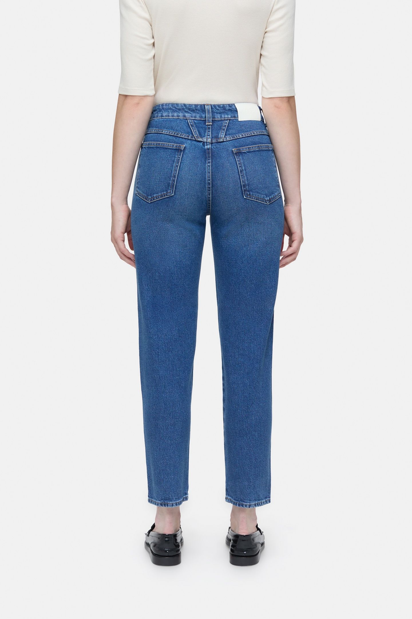 PEDAL PUSHER JEANS MID BLUE 2