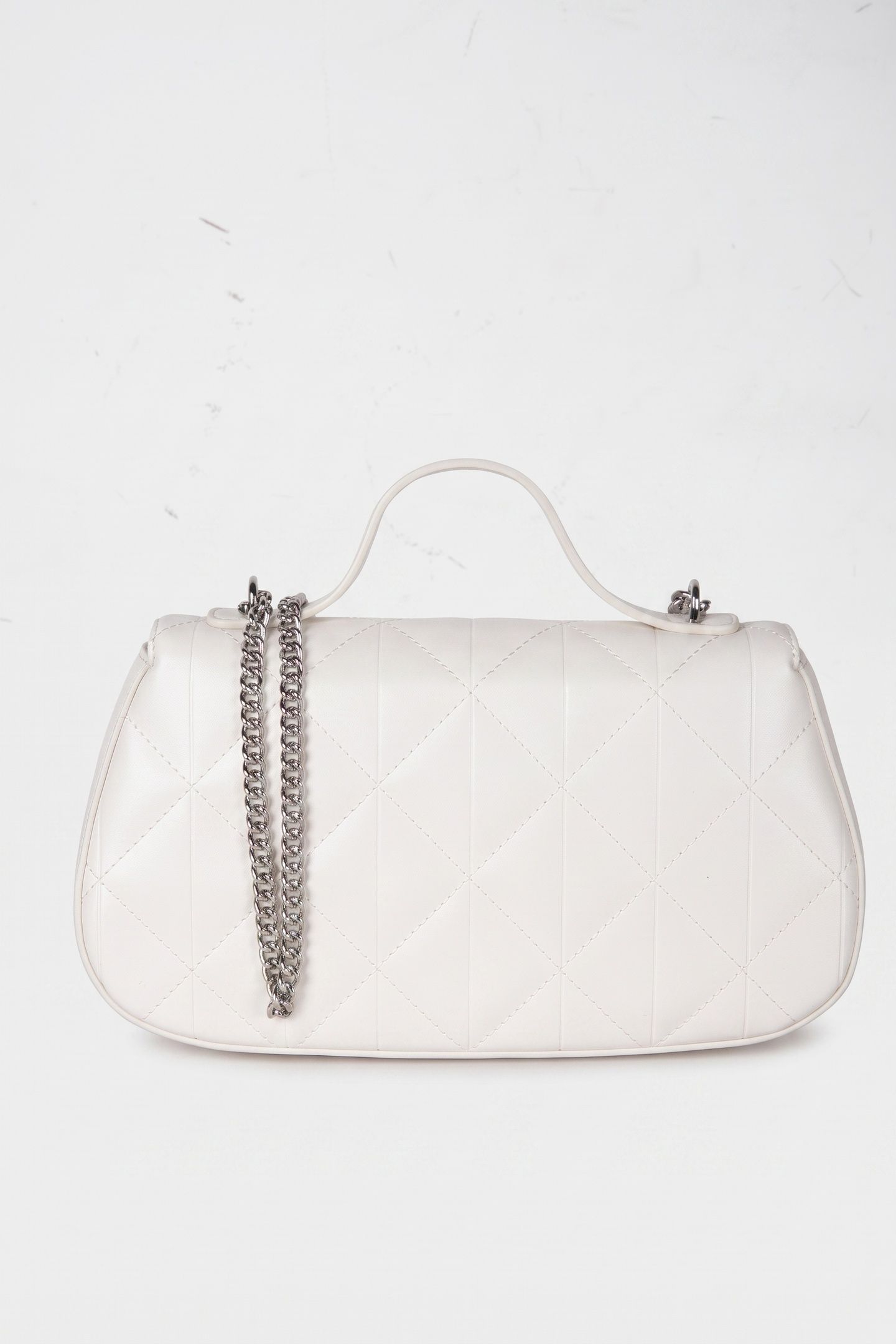 QUILTED TOP HANDLE CROSSOVER LILY WHITE 3
