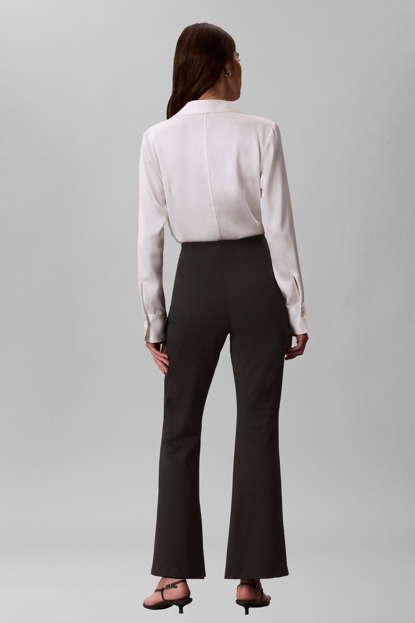 PONTE TAILORED FLARE TROUSER BLACK 2