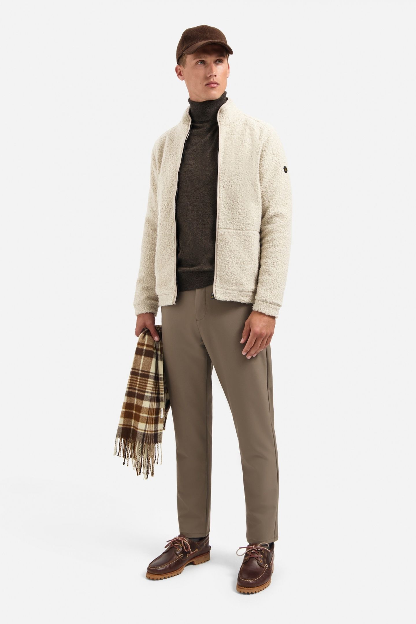 SWEATER FULL ZIP TEDDY SAND 2