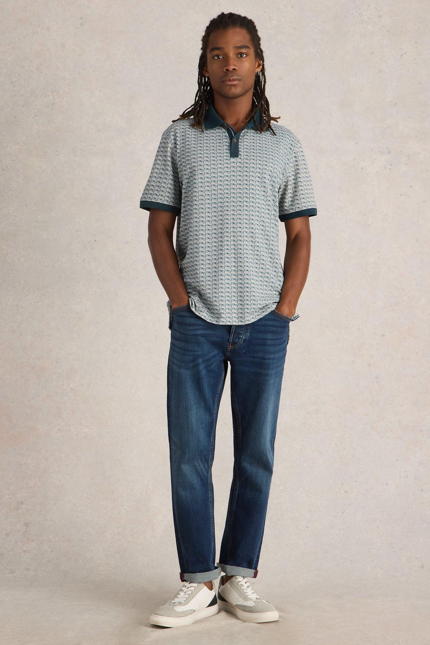 CASETTE TAPE PRINTED POLO TEAL PRINT 1