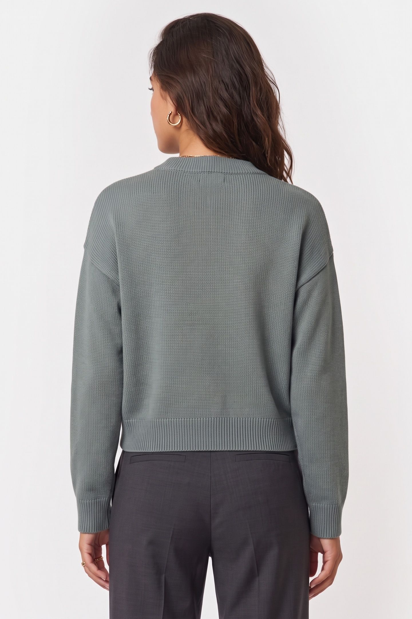 LONG SLEEVE CREW NECK TOP AUTUMN GREEN 2