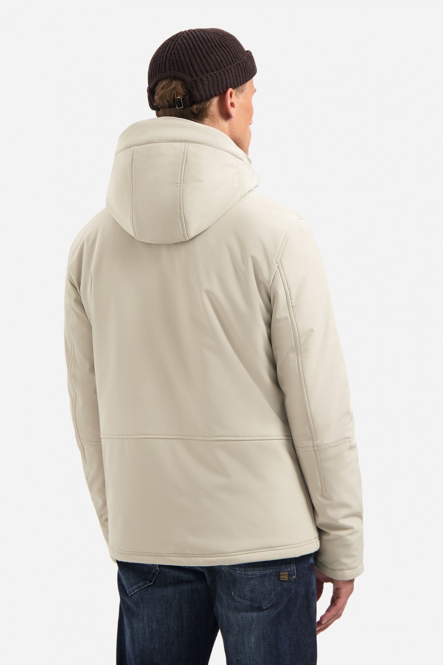 JACKET SHORT FIT HOODED SOFTSHELL STRETCH STONE 3