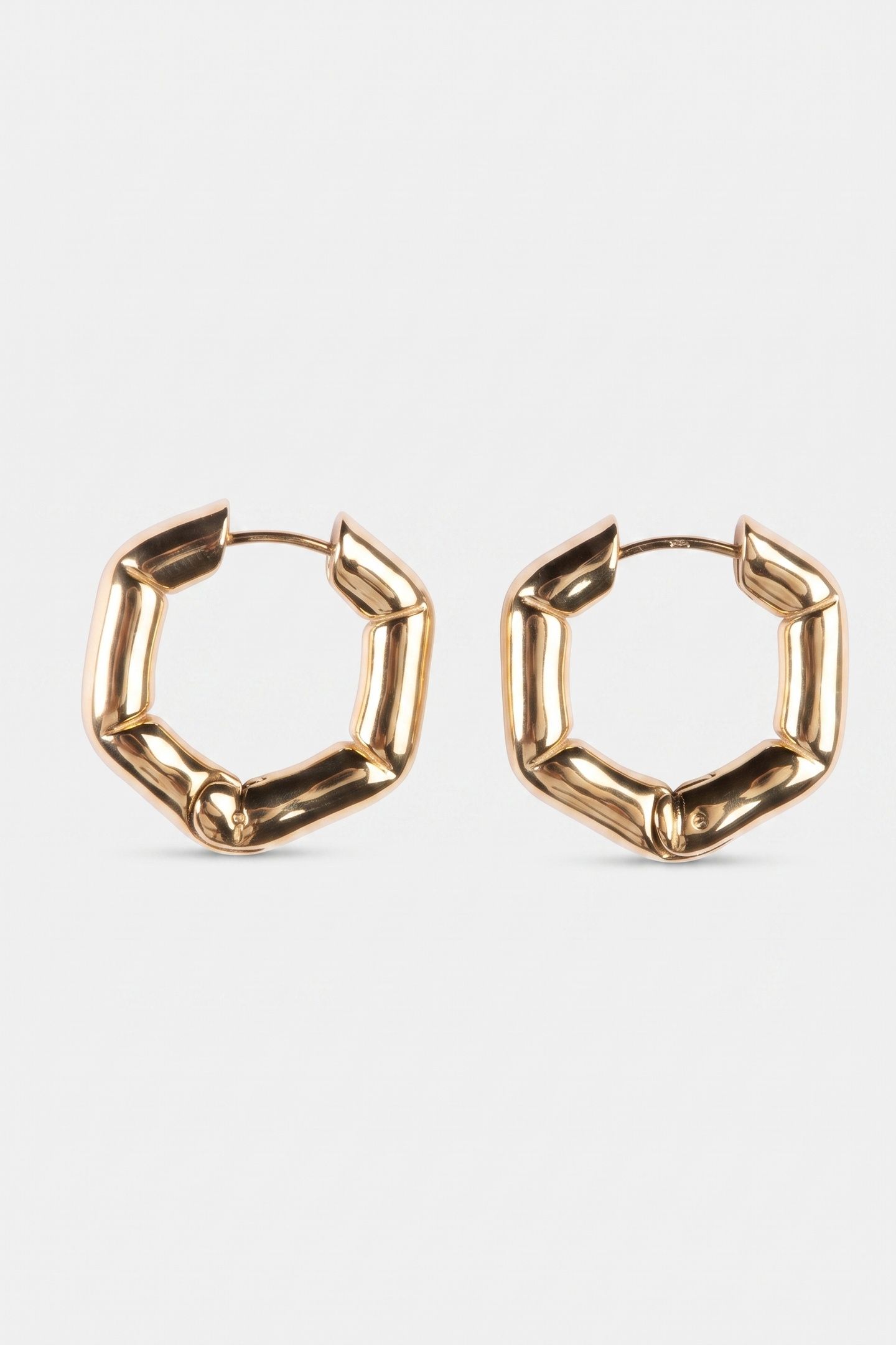 HEXAGON OHRRINGE GOLD 3