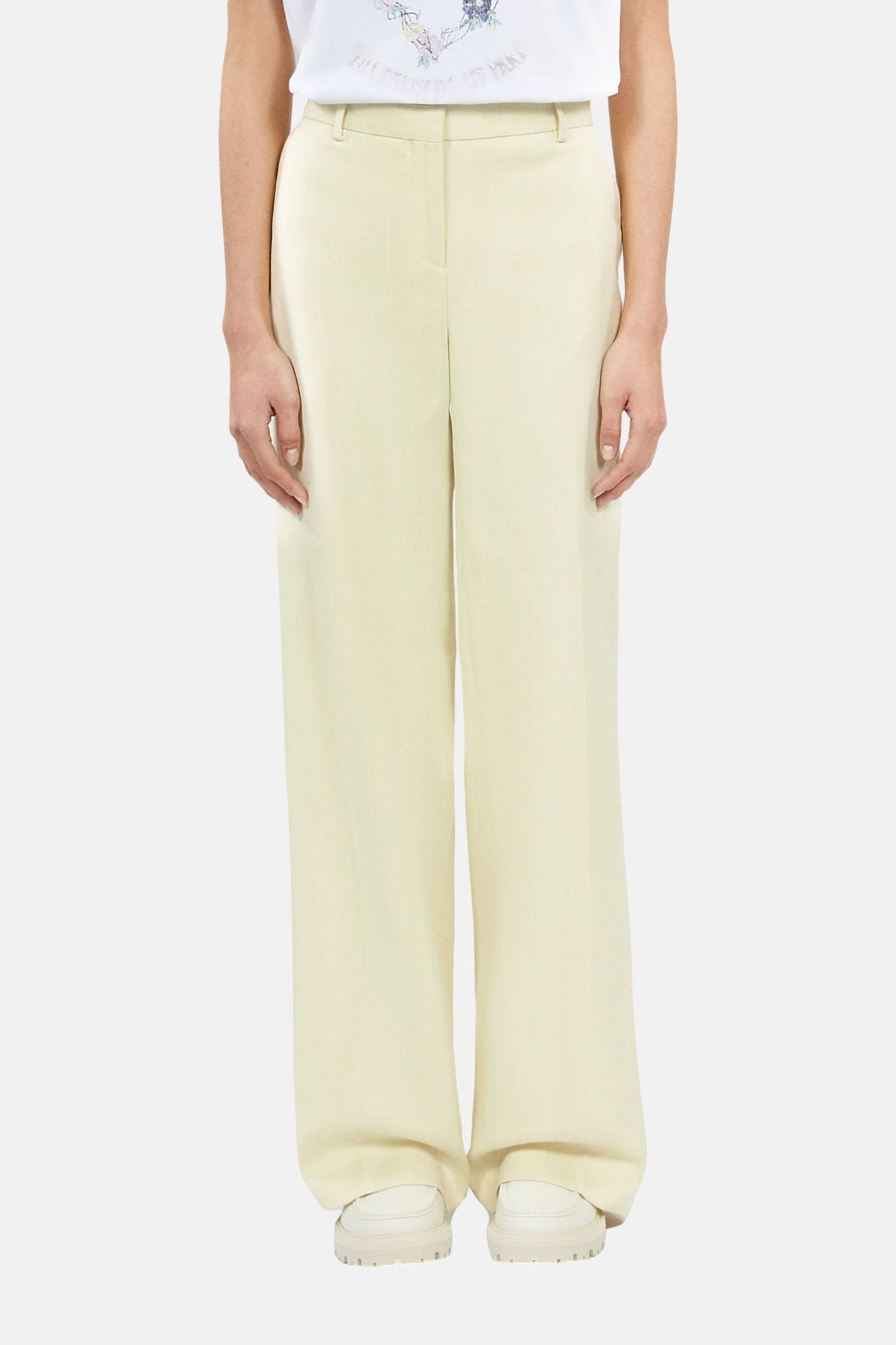 FLARE SUIT PANTS BRIGHT YELLOW 2