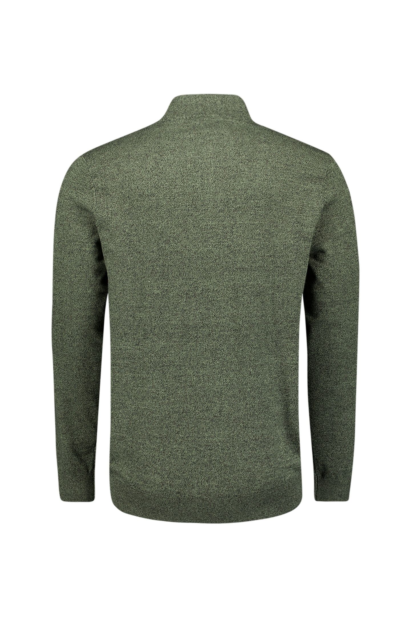 PULLOVER HALF ZIP 2 COLOURED MELANGE LIGHT MOSS 6