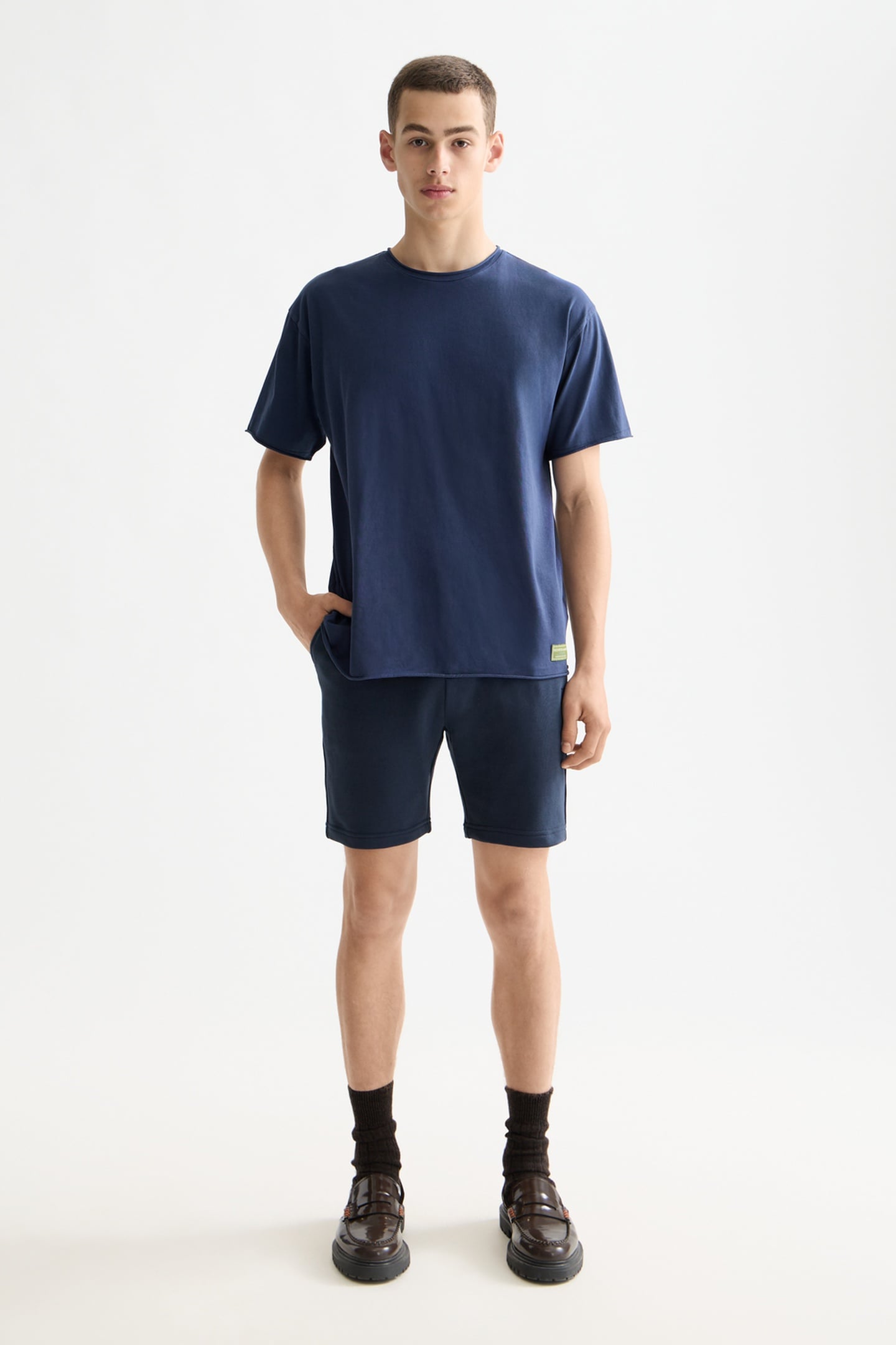 RAW EDGE T-SHIRT PEACOAT 1
