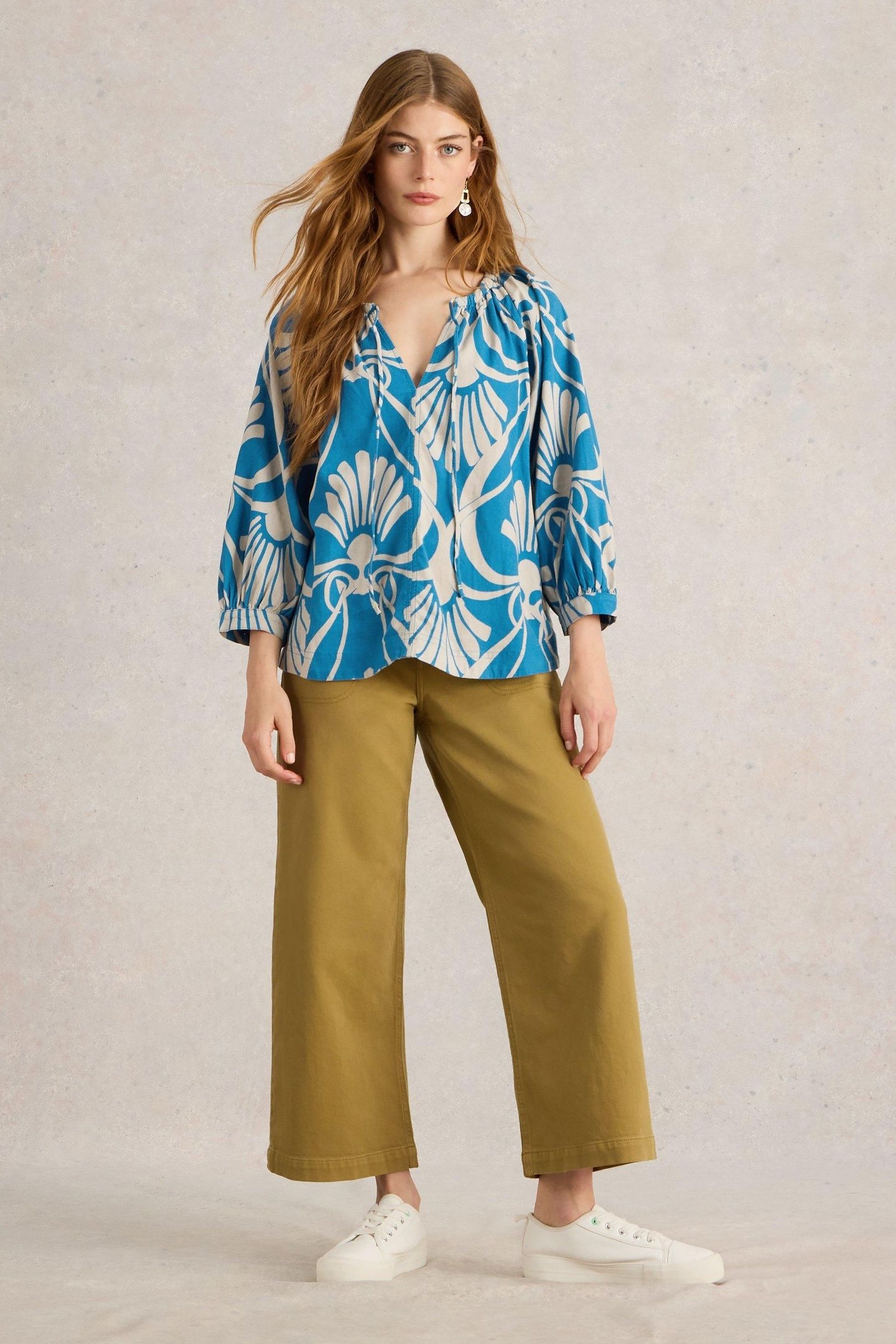 MARLEY LINEN BLEND TOP BLUE PRINT 2