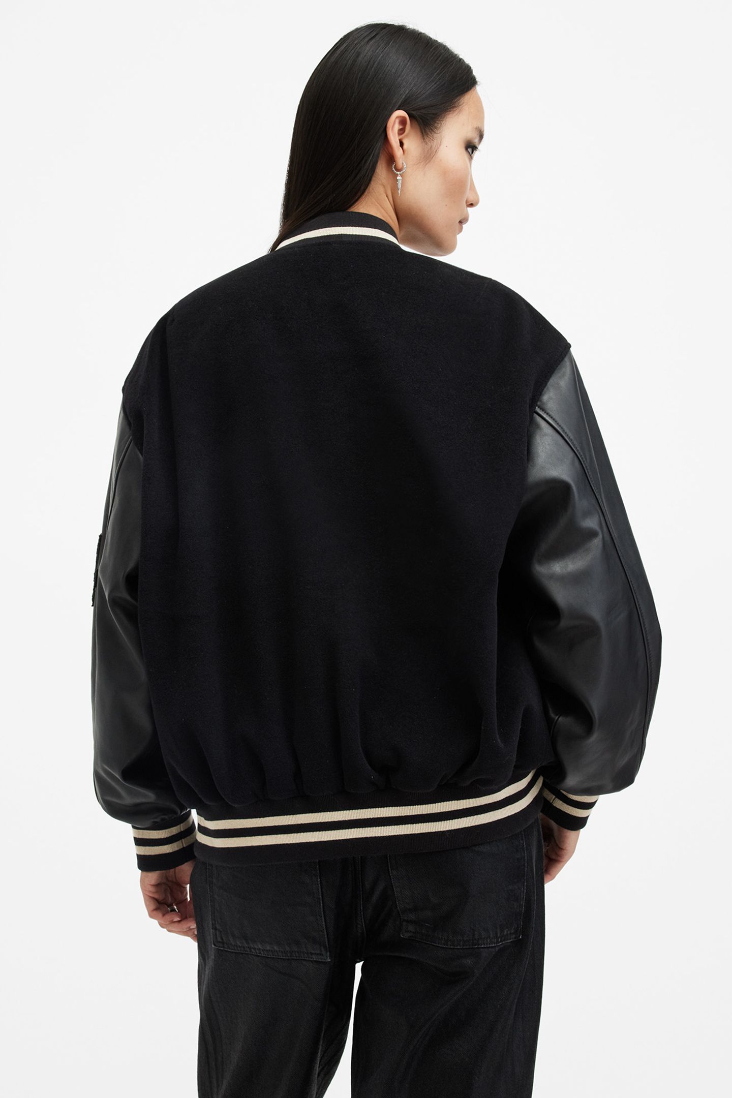 VALERIA VARSITY JKT BLACK/BLACK 6