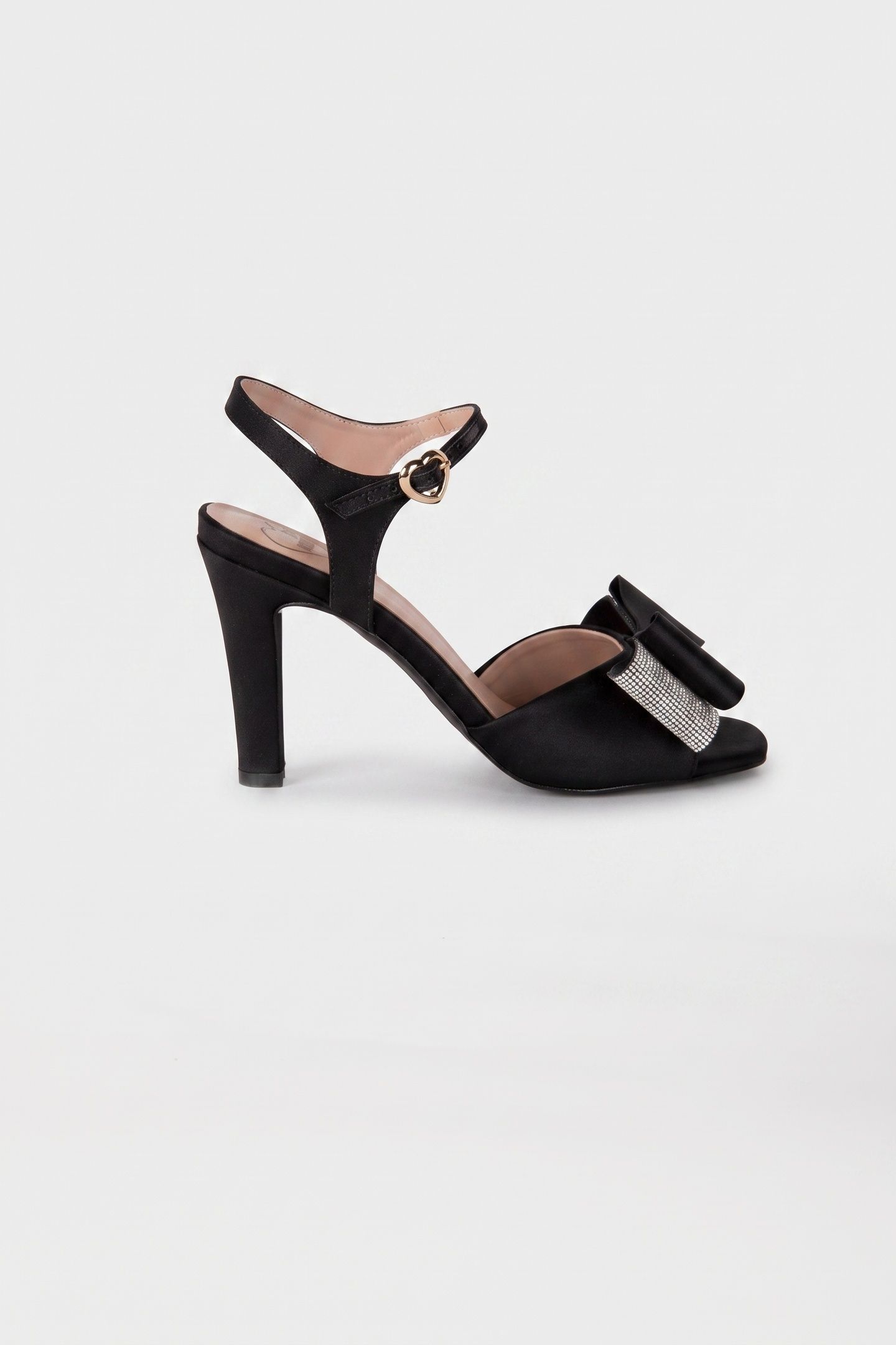 LOVE MOSCHINO RHINESTONE SANDALS BLACK 1