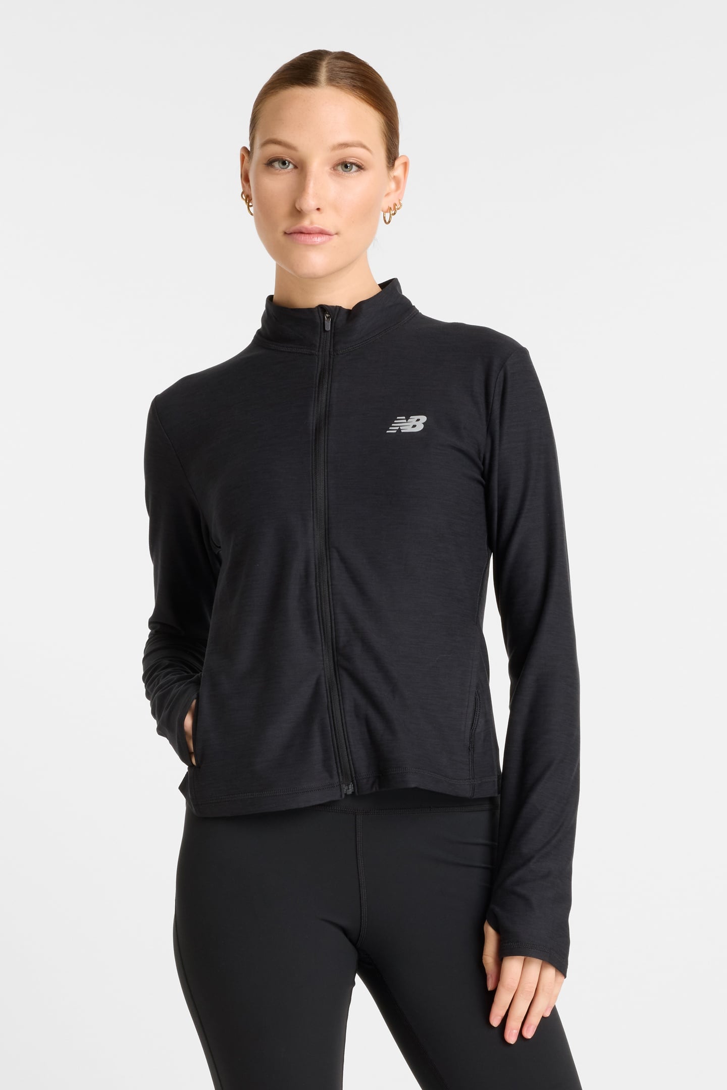 SPACE DYE FULL ZIP BKHEATHR 1