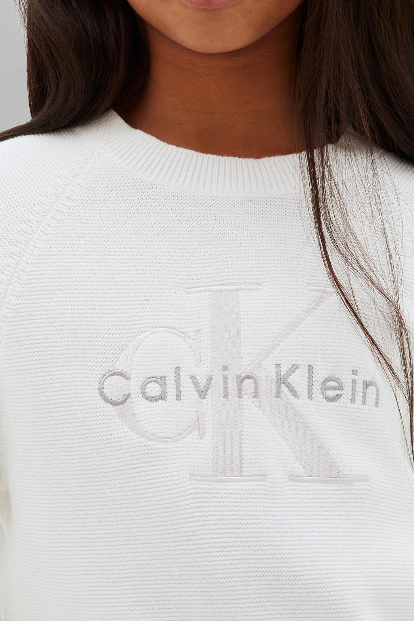 GIRLS MONOLOGO FASHION CREW NECK BRIGHT WHITE 5