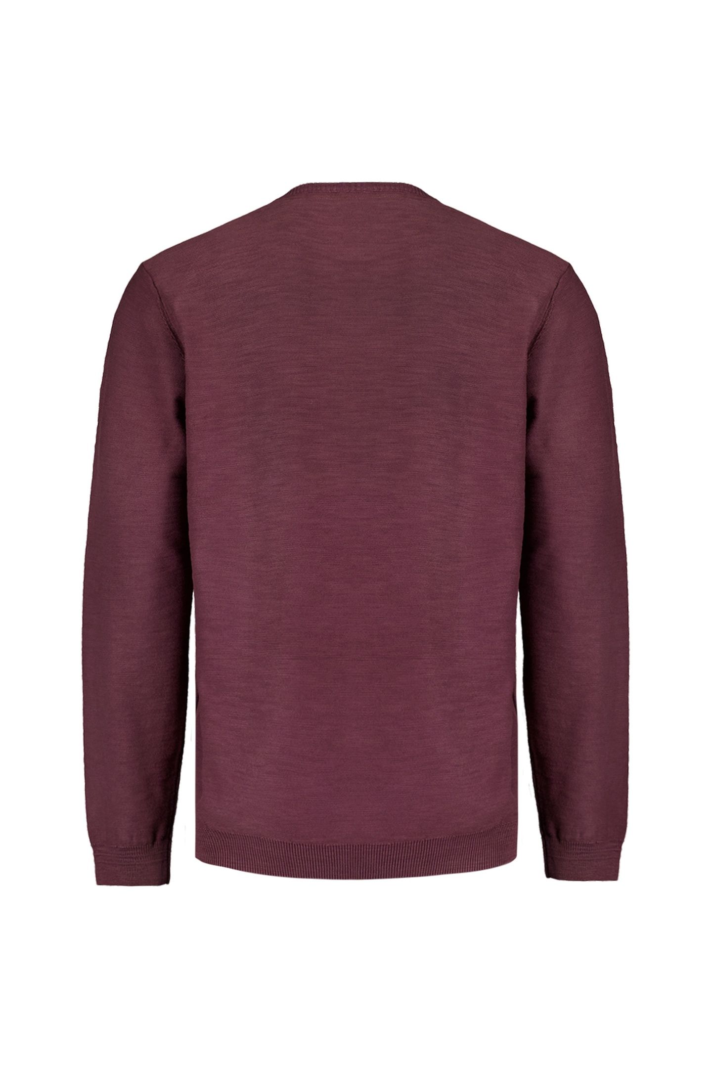 PULLOVER CREWNECK GARMENT DYED + STONE WASHED DARK WINE 2
