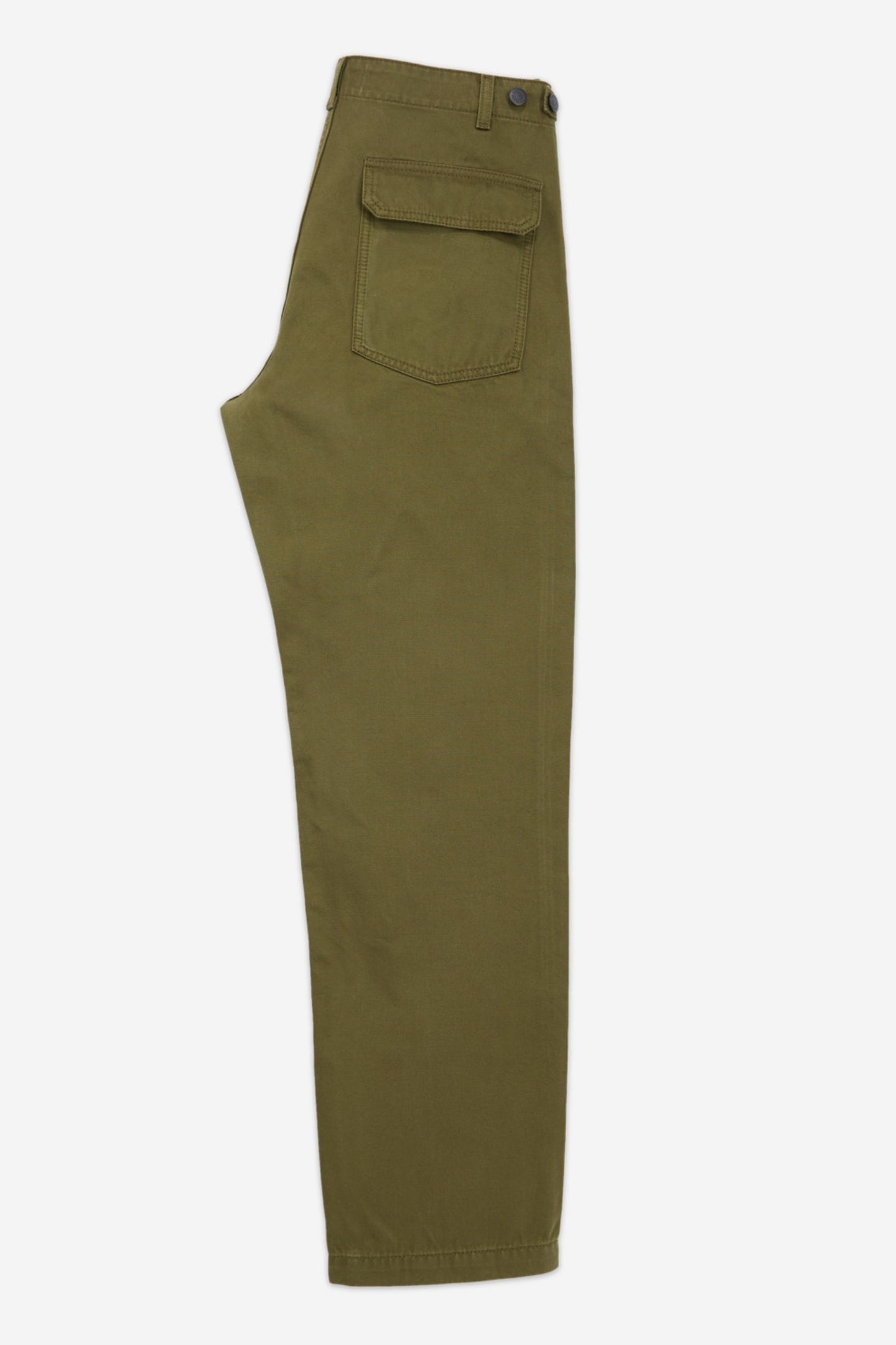 COTTON TROUSERS WITH PATCH POCKETS DARK KAKI 6