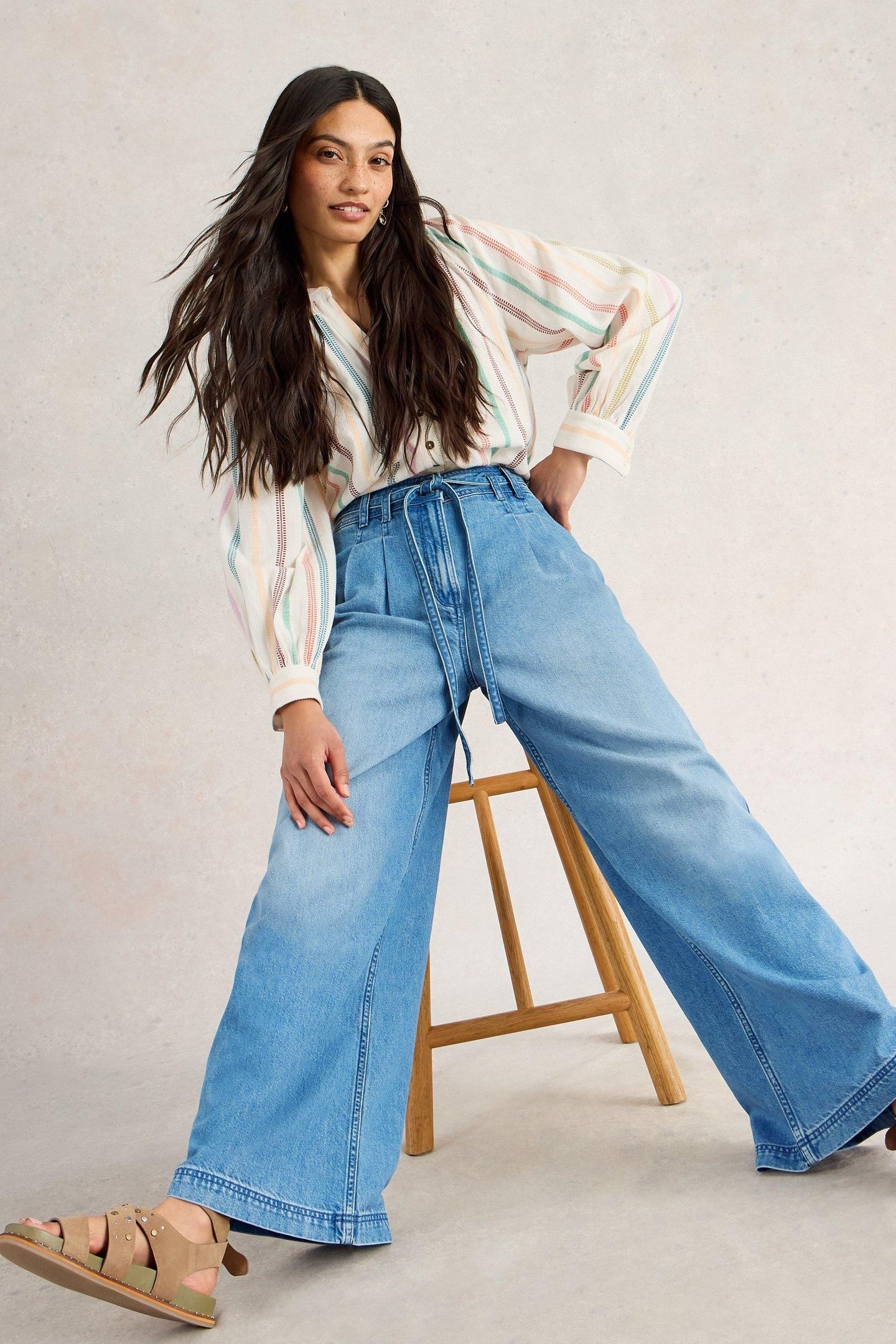 SASHA WIDE LEG JEAN LIGHT DENIM 7