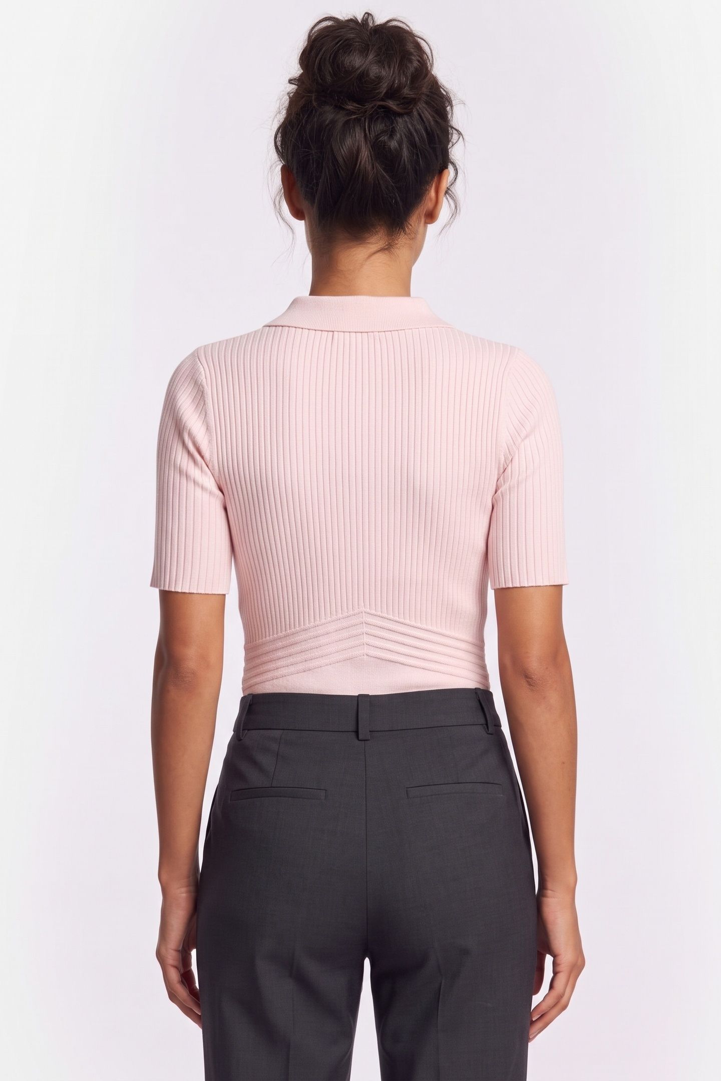 GUESS ECO FLORA CUT-OUT POLO S LOW KEY PINK 2
