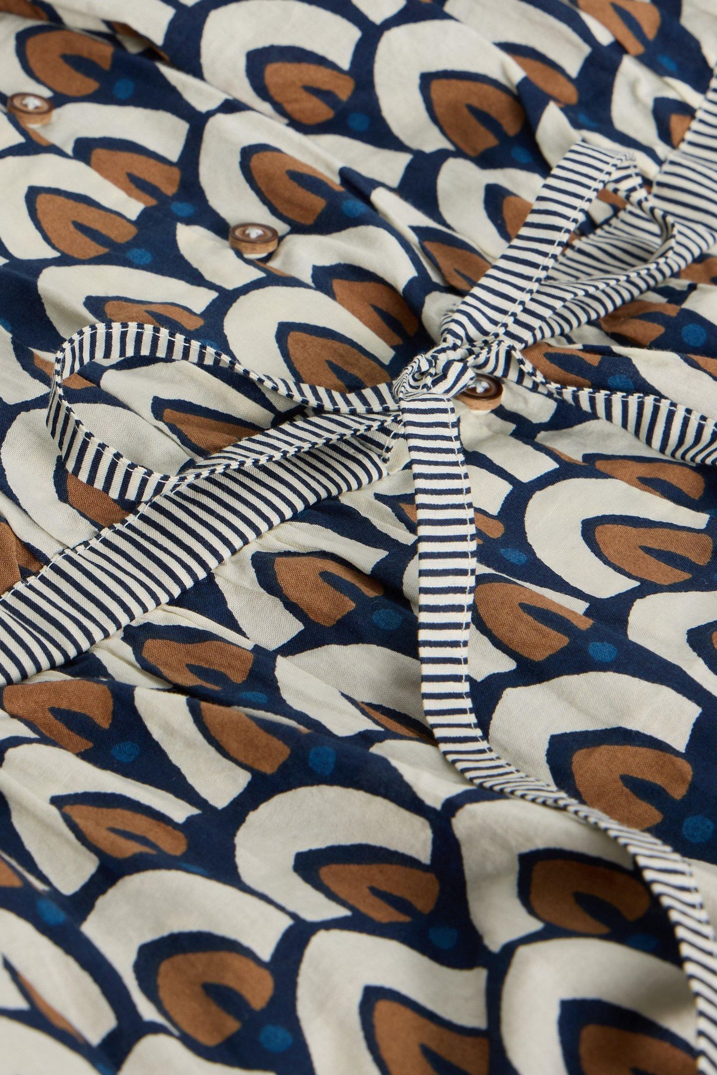 ARIEL TIERED WOVEN DRESS NAVY PRINT 6