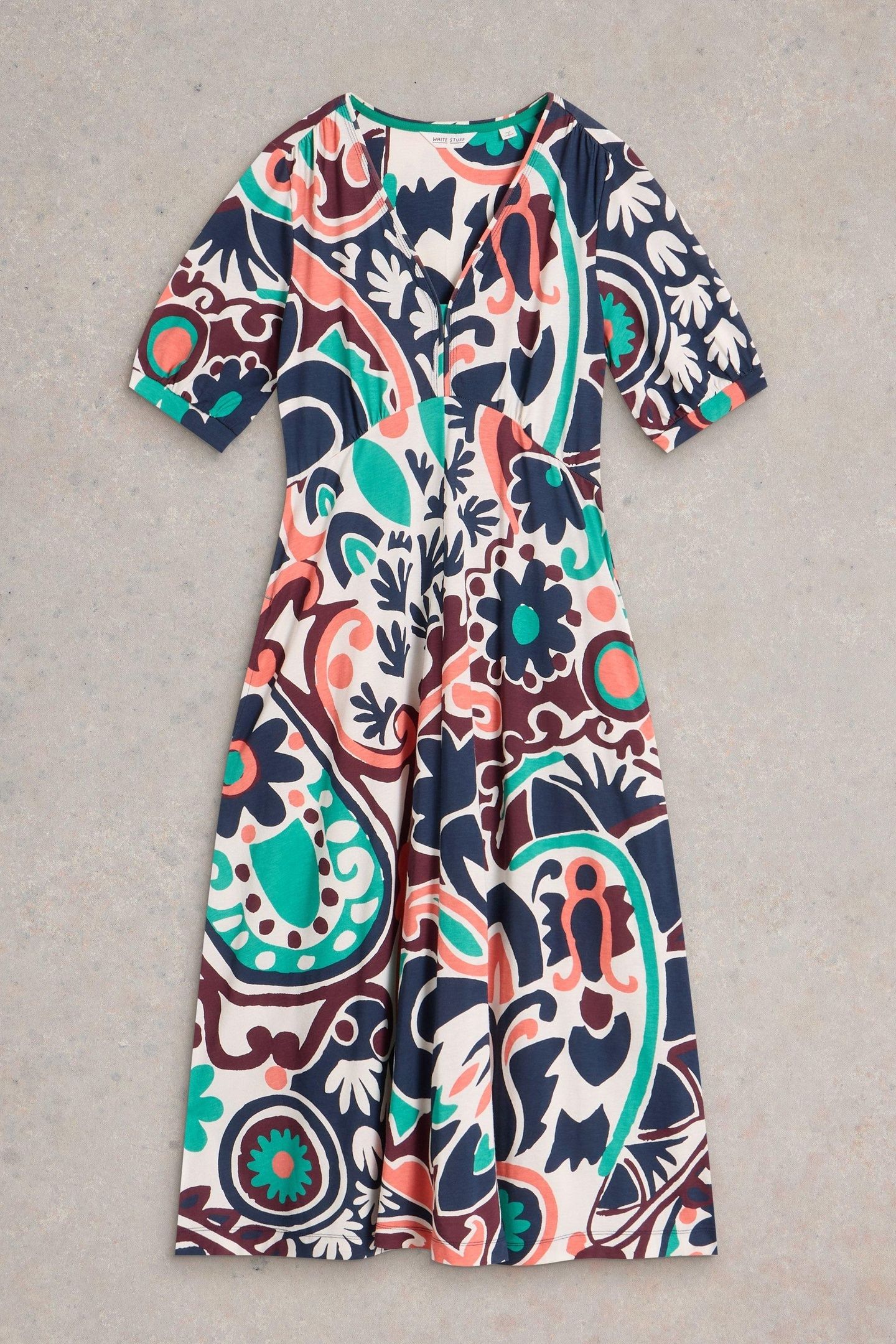 MEGAN JERSEY DRESS BLACK MULTI 4