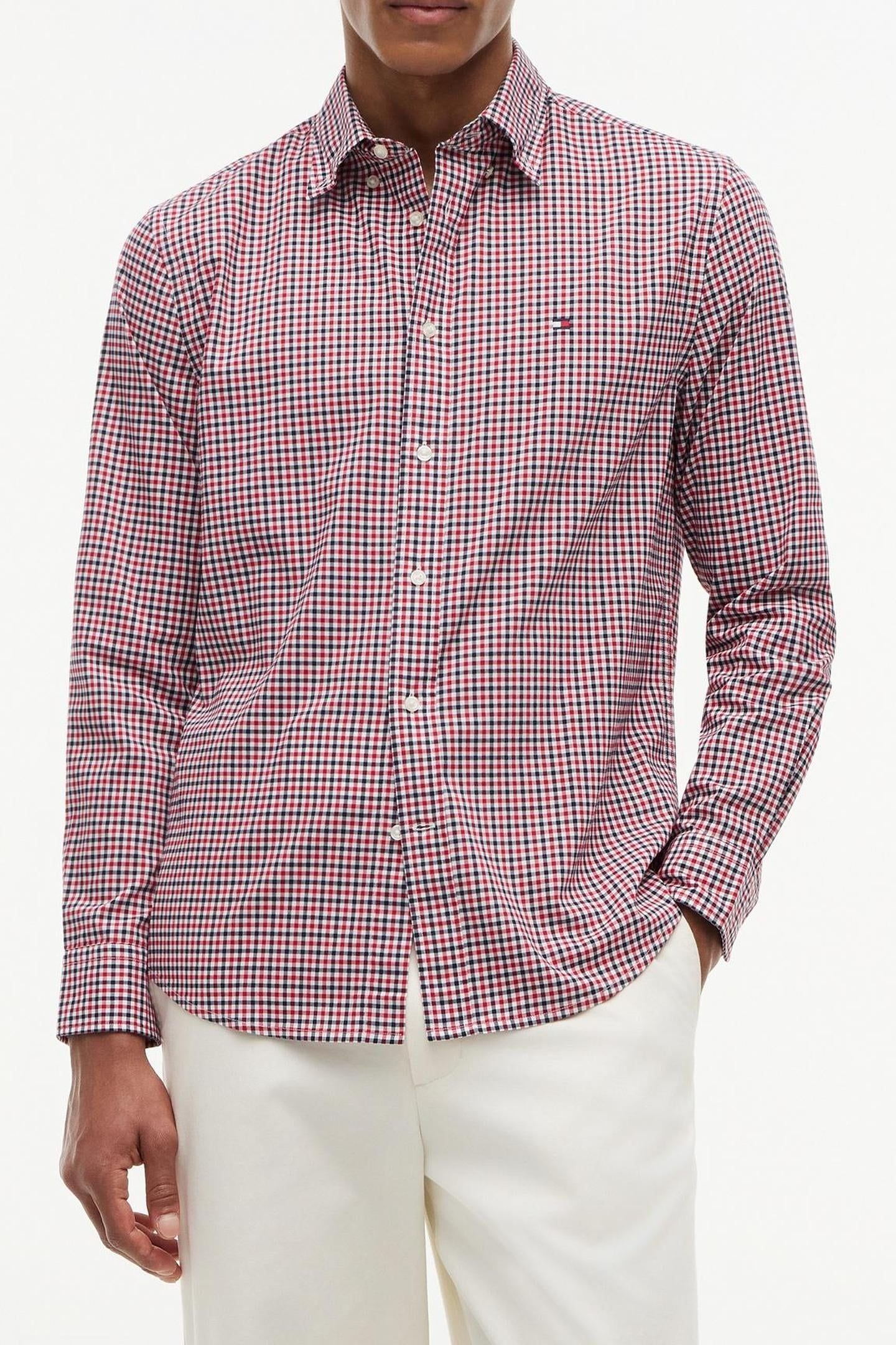 FLEX POPLIN GINGHAM MEDIUM RED/MULTI CHECK 1