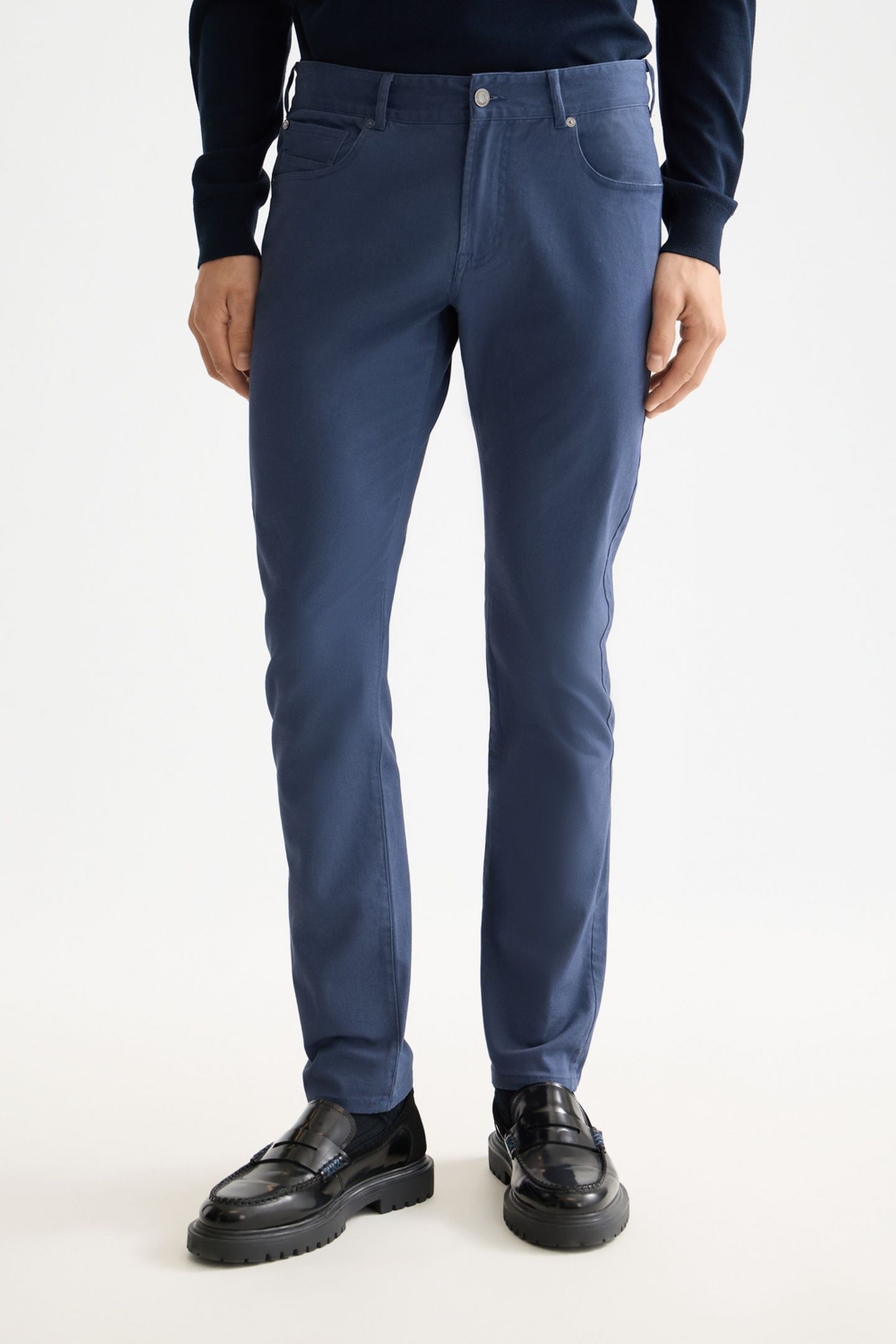RALSTON- COTTON-BLEND TWILL REGULAR SLIM FIT 5-POCKET PANT I 2