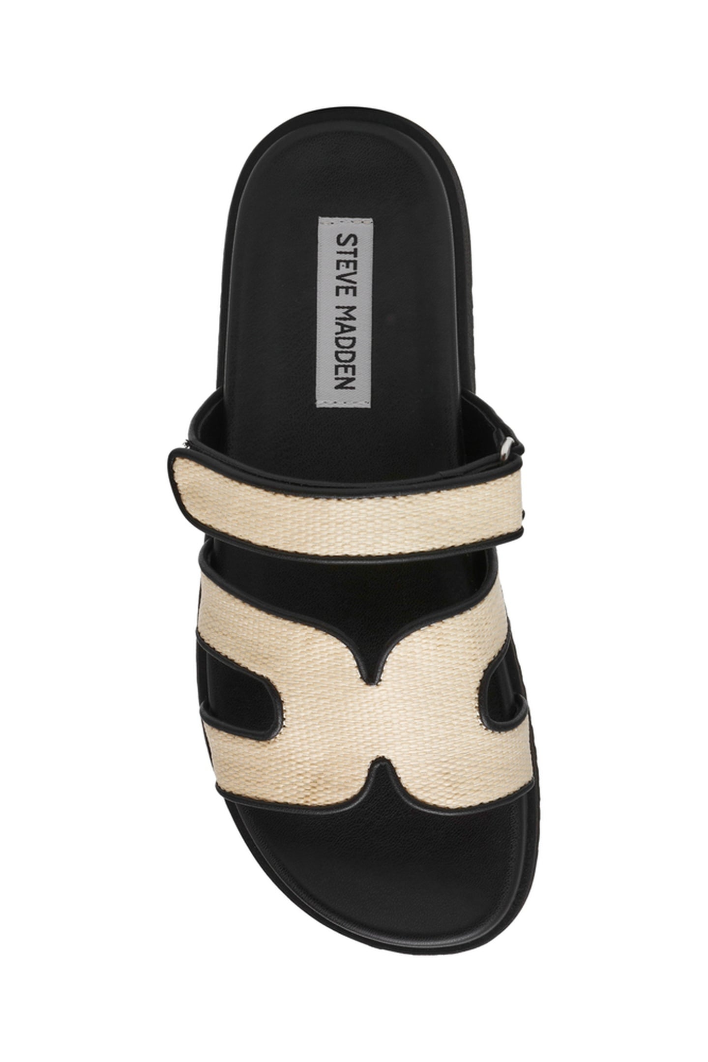 MISSILE SANDALS NAT BLACK RAFFIA 6