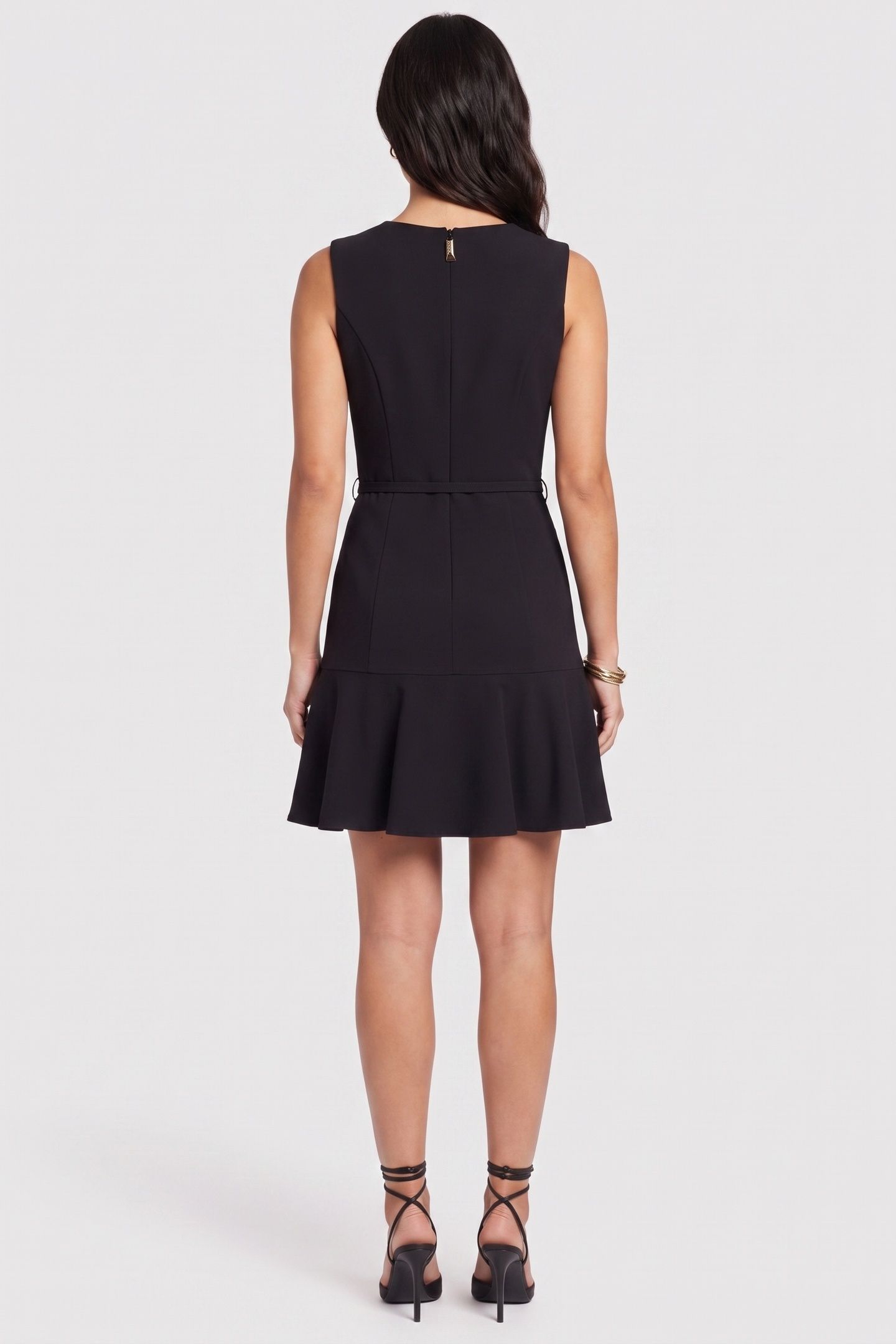 DALIA SL FLARED DRESS JET BLACK A996 2