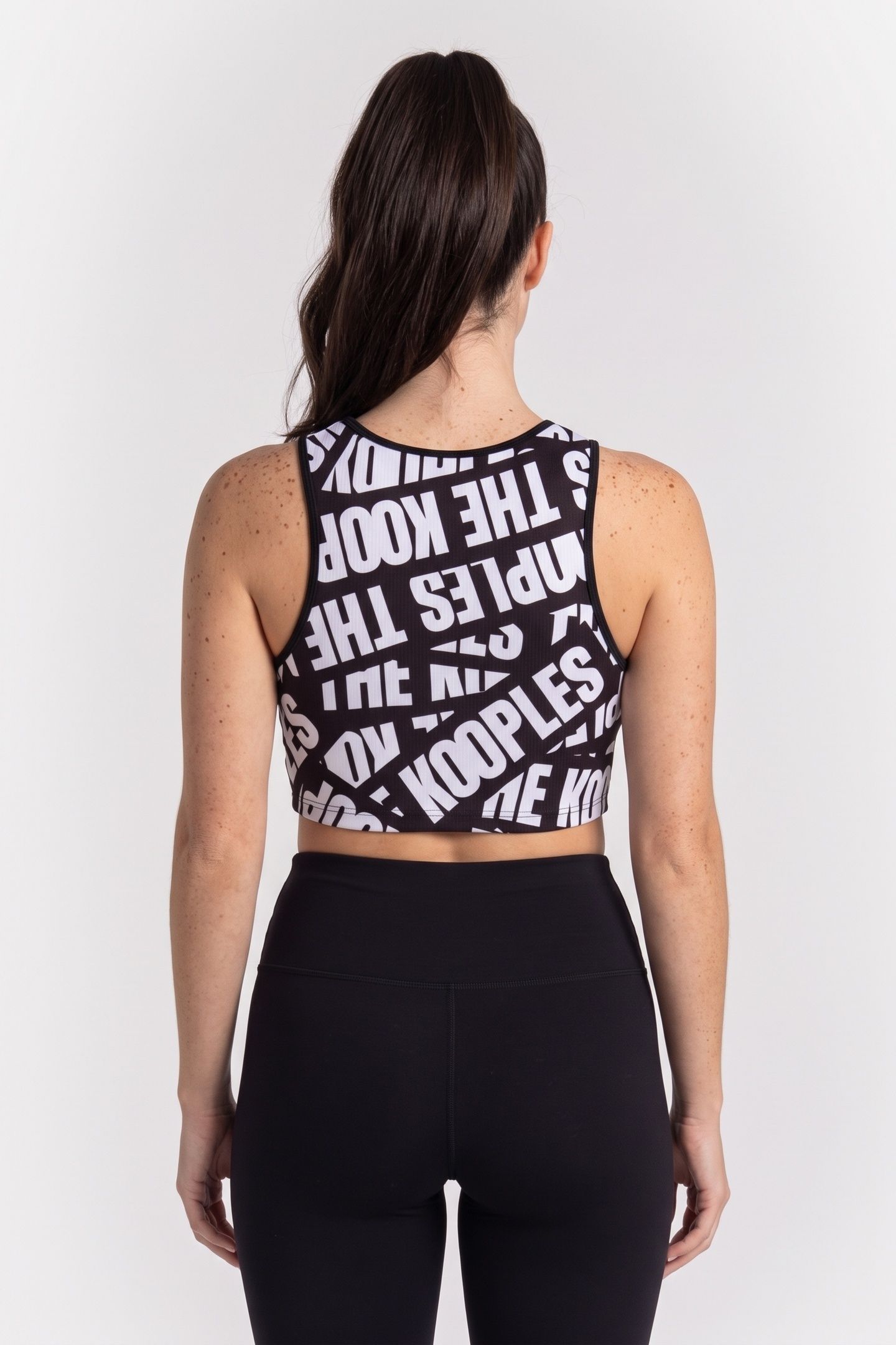 TANK TOP WITH LOGO STRIPE BLACK / WHITE 2
