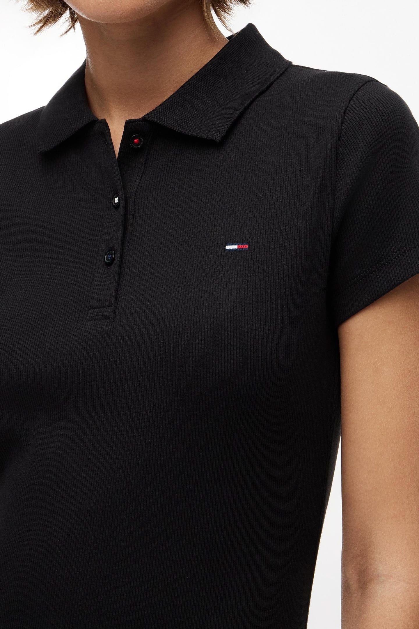 RIB BODYCON POLO BLACK 4